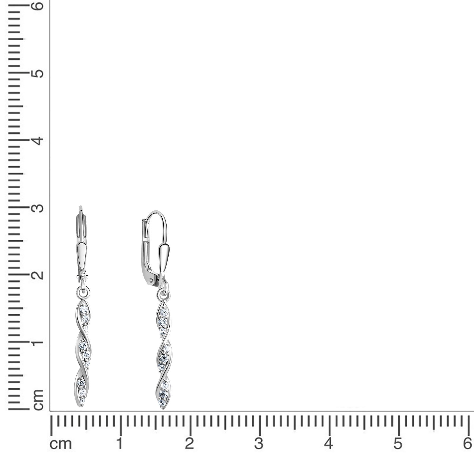 Firetti Paar oorhangers Sieraad cadeau zilver 925 oorbellen verwikkeld