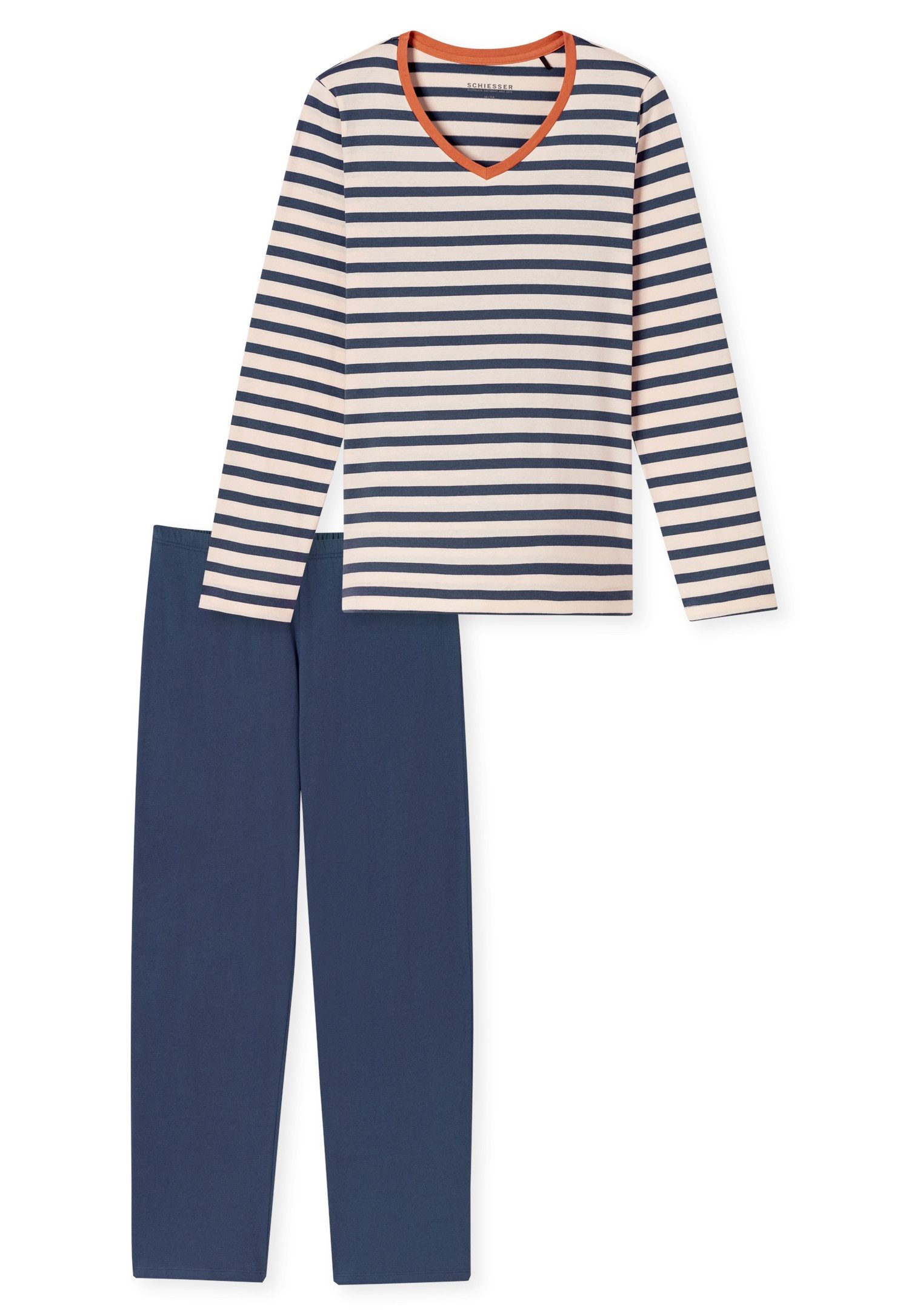 Schiesser Pyjama Casual Essentials met comfortabele boorden (2-delig)
