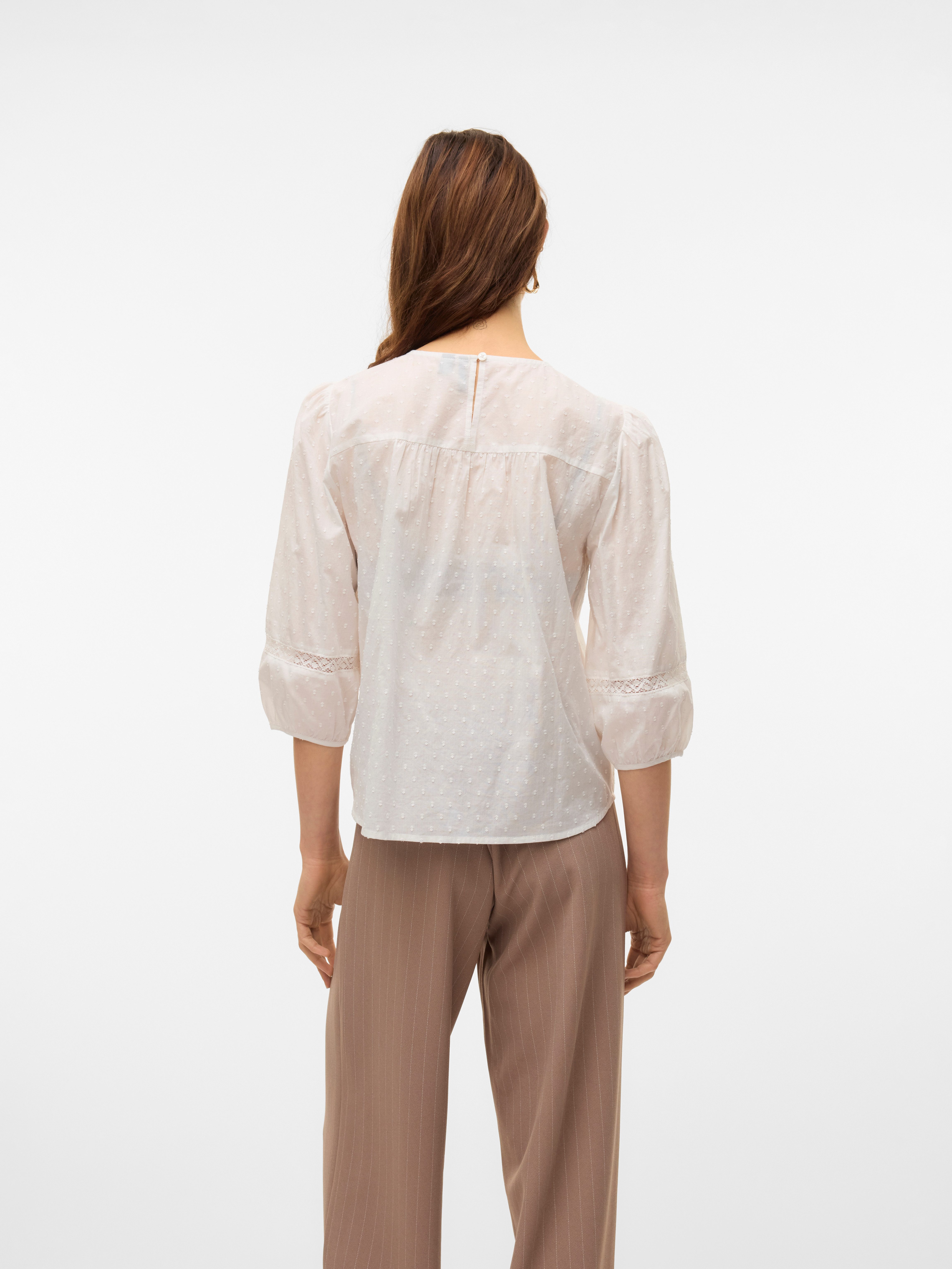 Vero Moda Blouse met lange mouwen VMTRINE 3/4 LACE TOP WVN GA NOOS