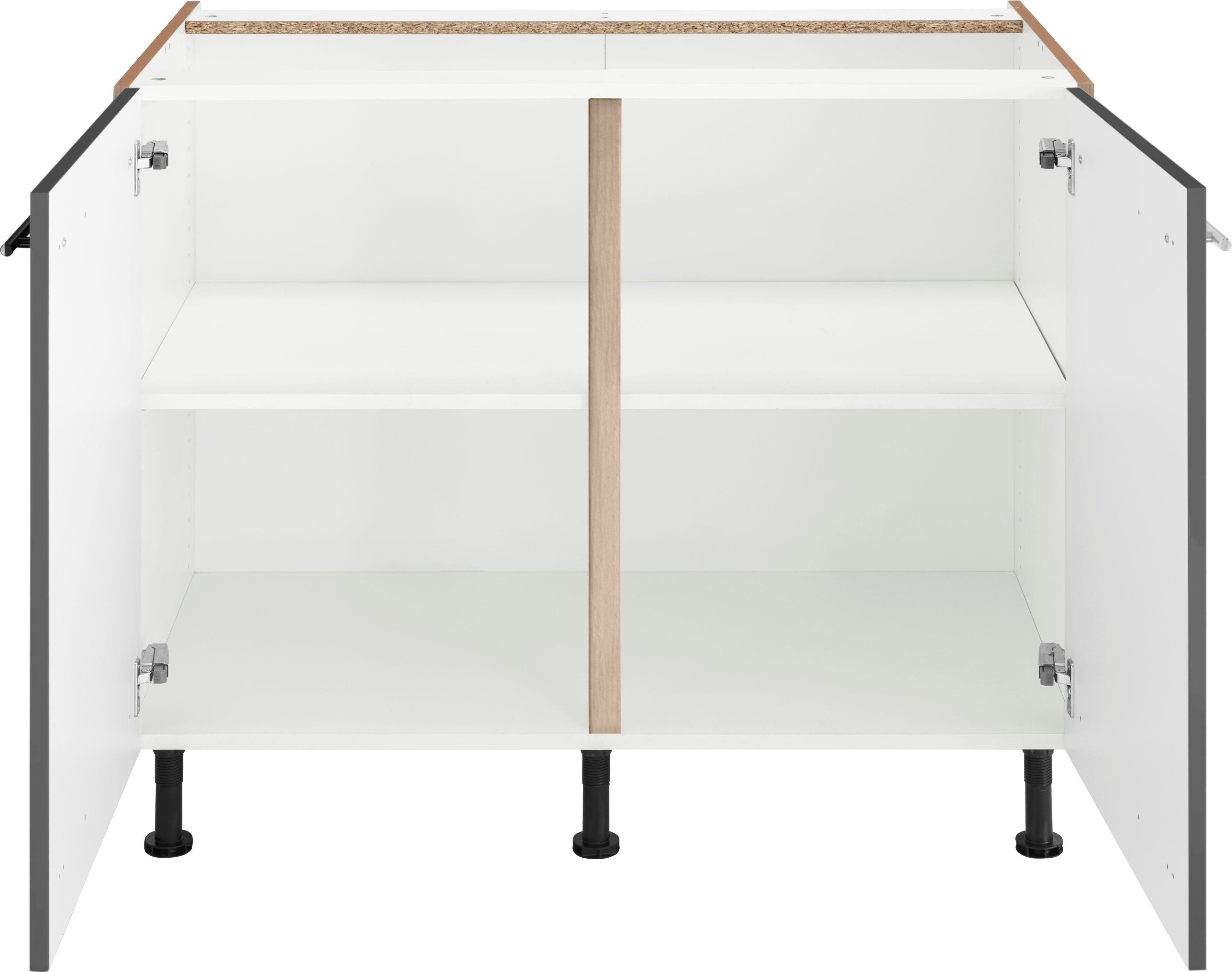 OPTIFIT Onderkast Bern 100 cm breed, met 2 deuren, 2 laden, met in hoogte verstelbare poten