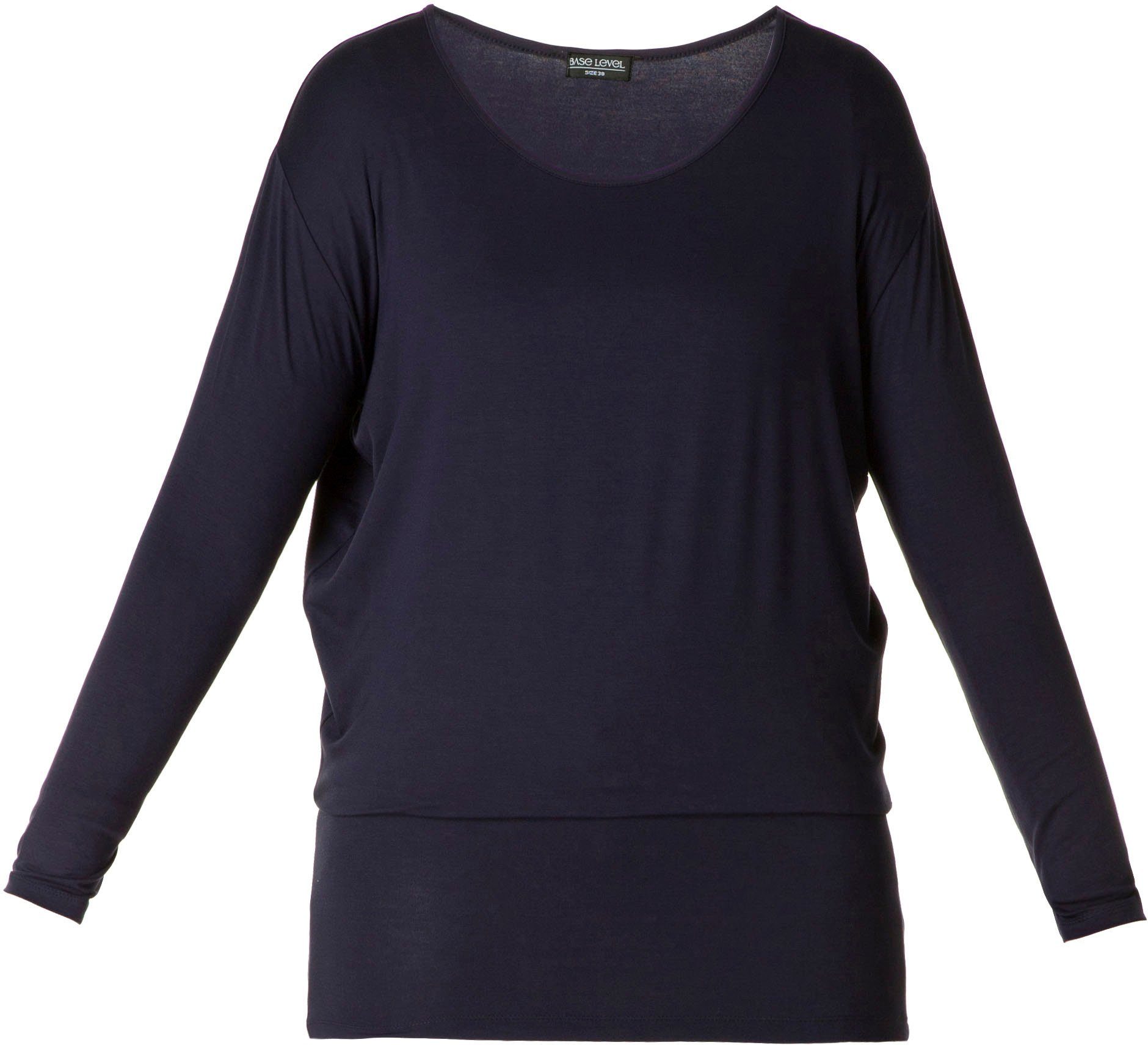 Base Level Shirt met lange mouwen Yolanda Wijd model met modellerende inzet bij de heupen