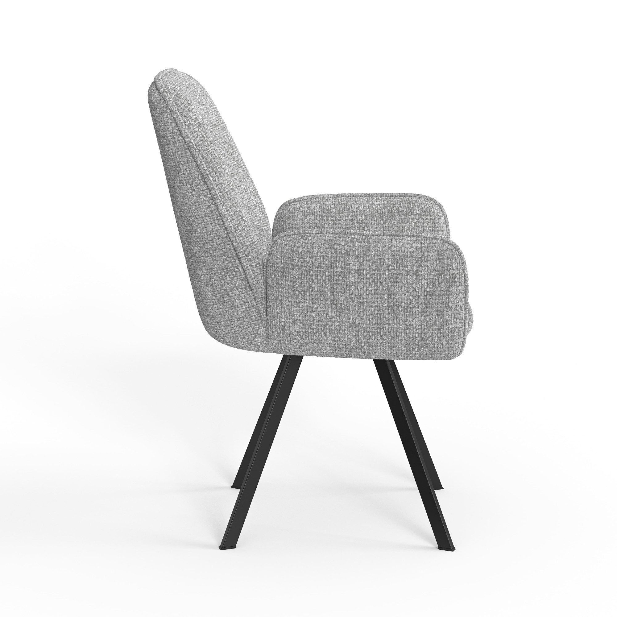 Home affaire Stoel met armleuningen Mily eetkamerstoel, gestoffeerde fauteuil, woonstoel, eetstoel met armleuningen (set, 2 stuks)