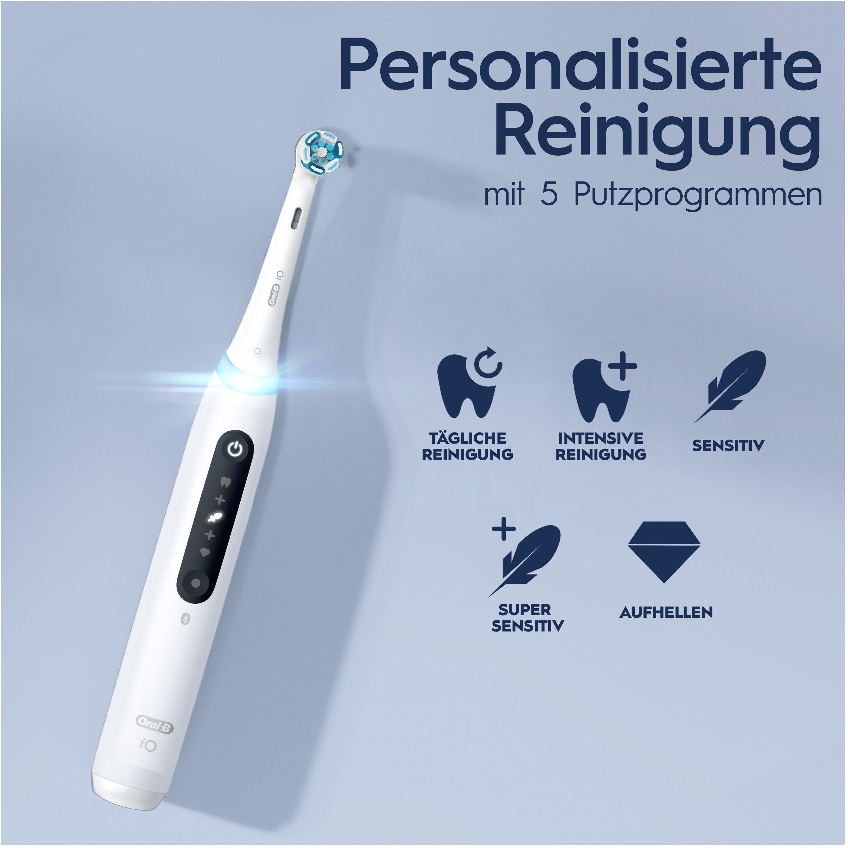 Oral B Elektrische tandenborstel IO 5 met magnet technologie, led-display, 5 reinigingsstanden, reisetui