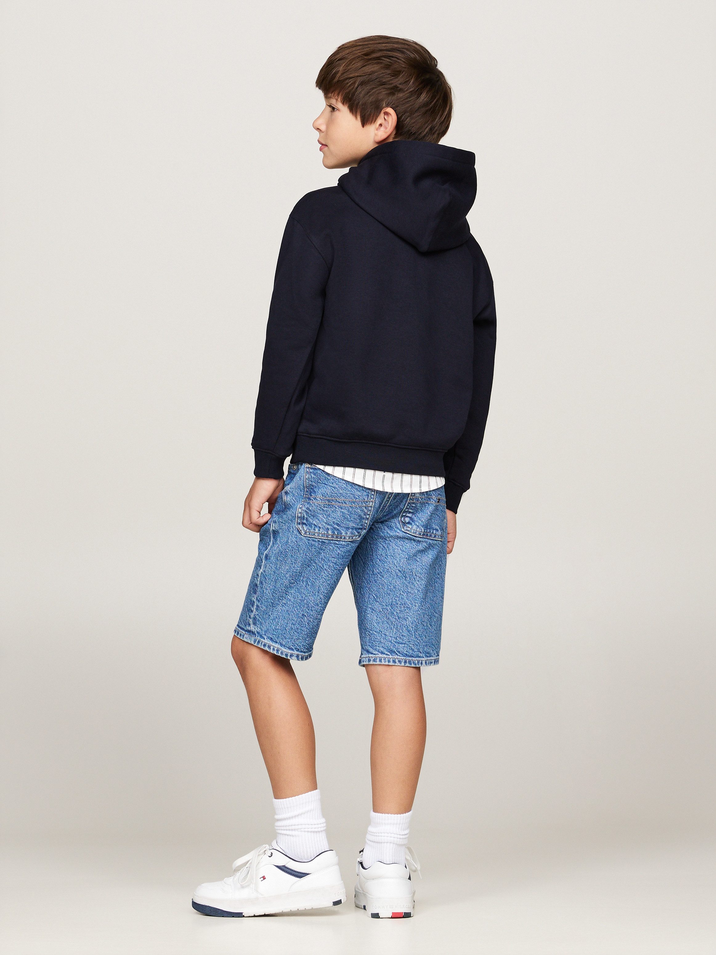 Tommy Hilfiger Hoodie U TIMELESS FLEECE HOODIE Kinderen tot 16 jaar met logostiksel