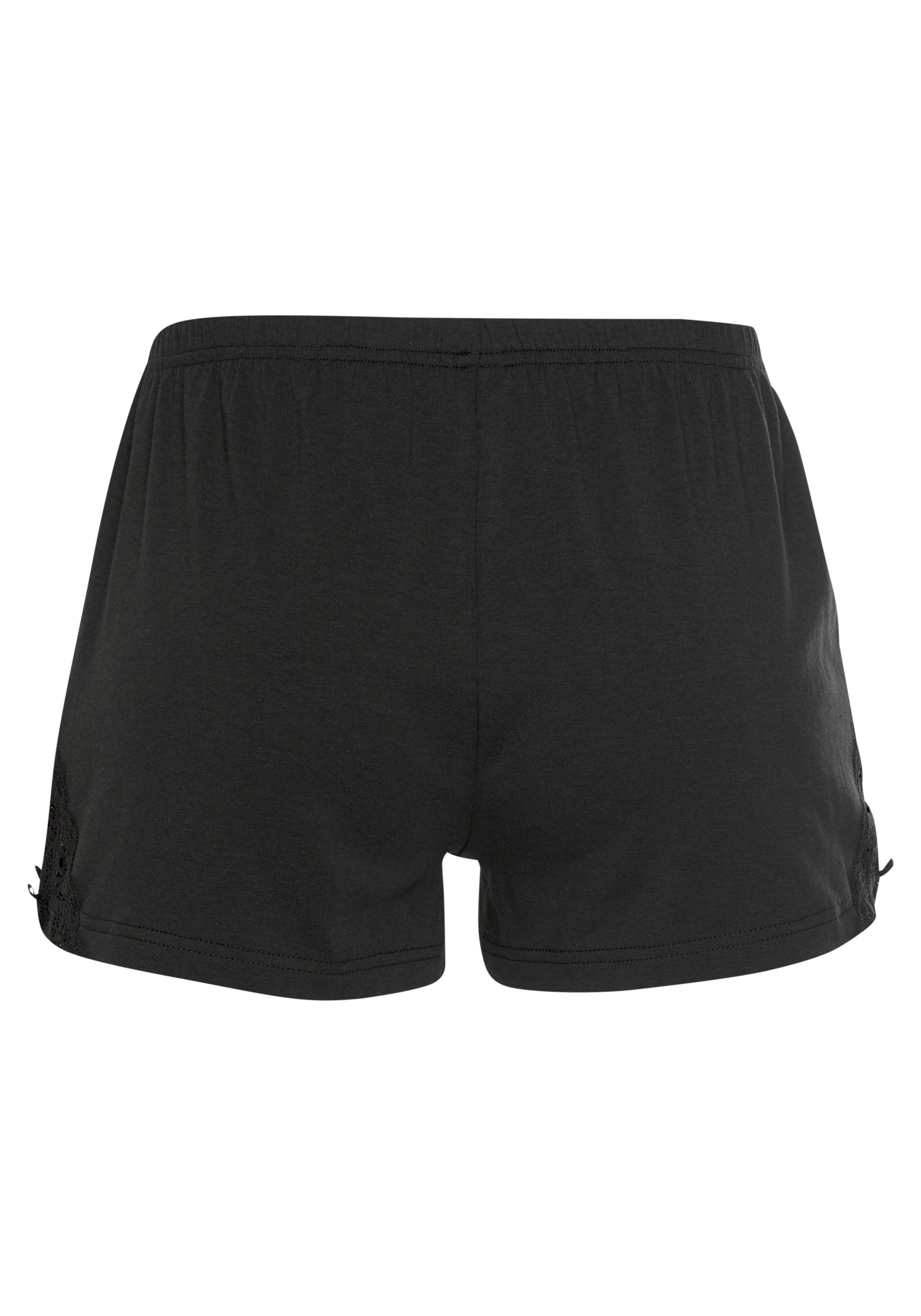 Lascana Short met kanten inzetten
