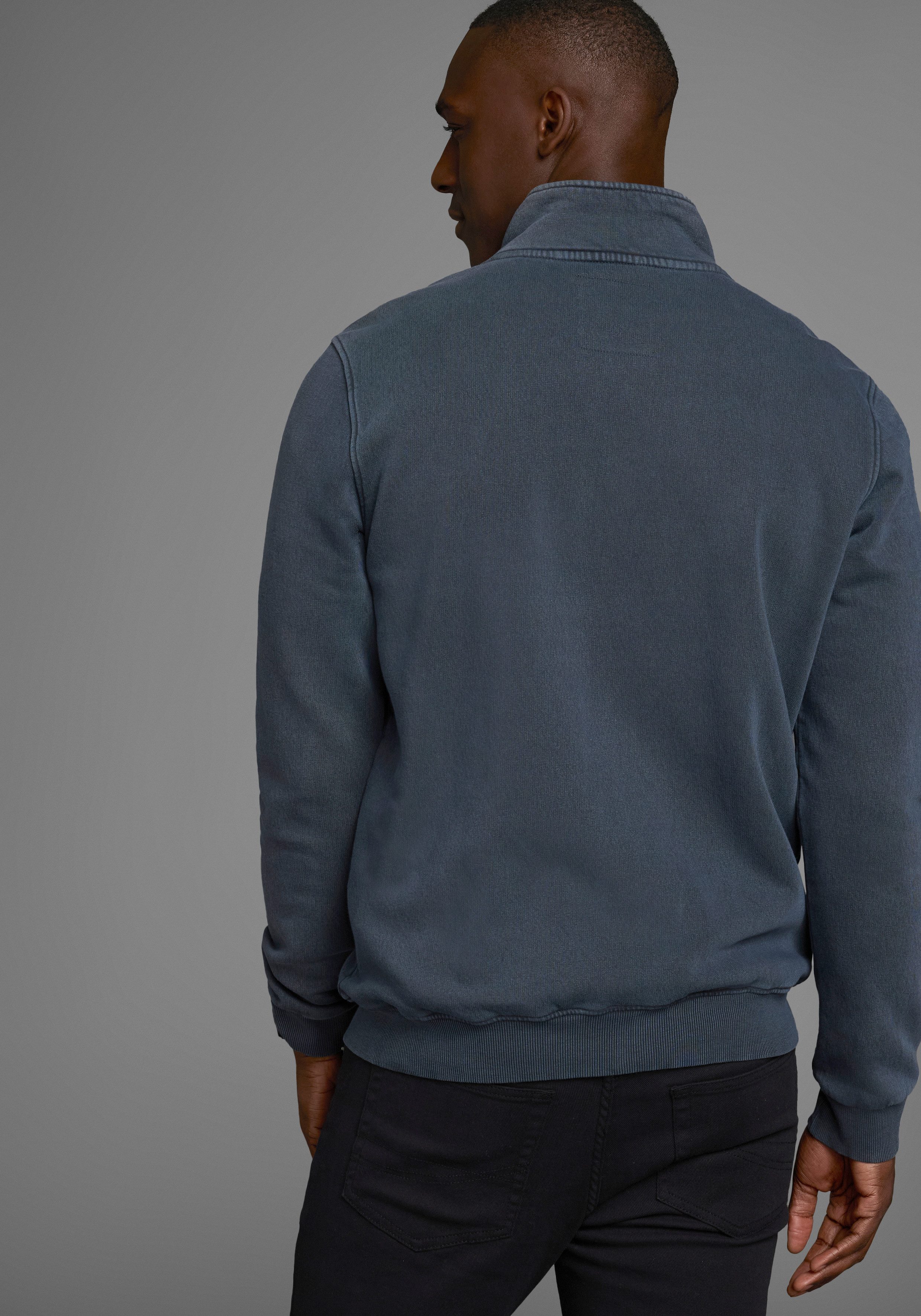 Man's World Sweatvest met print en borduursel