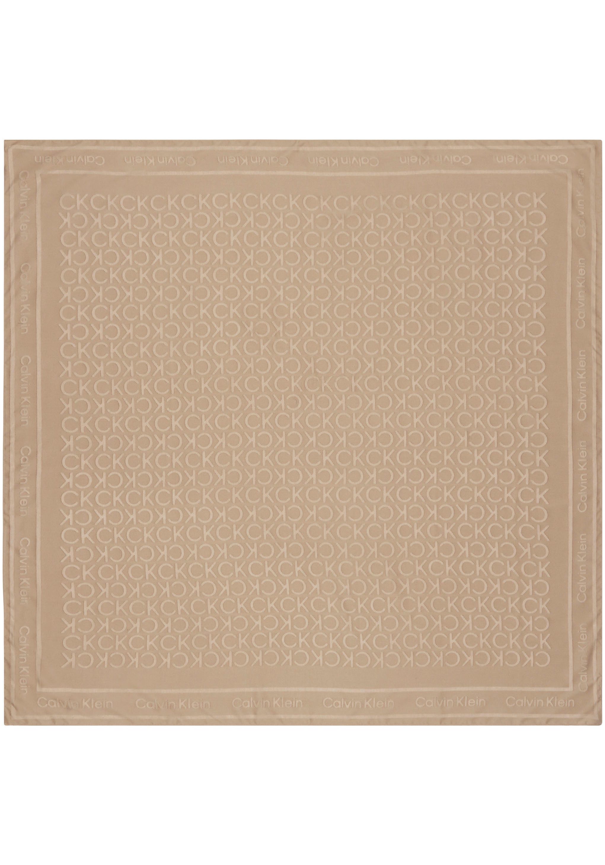 Calvin Klein Sjaal BURNOUT MONOGRAM SCARF CK-patroon vierkante vorm