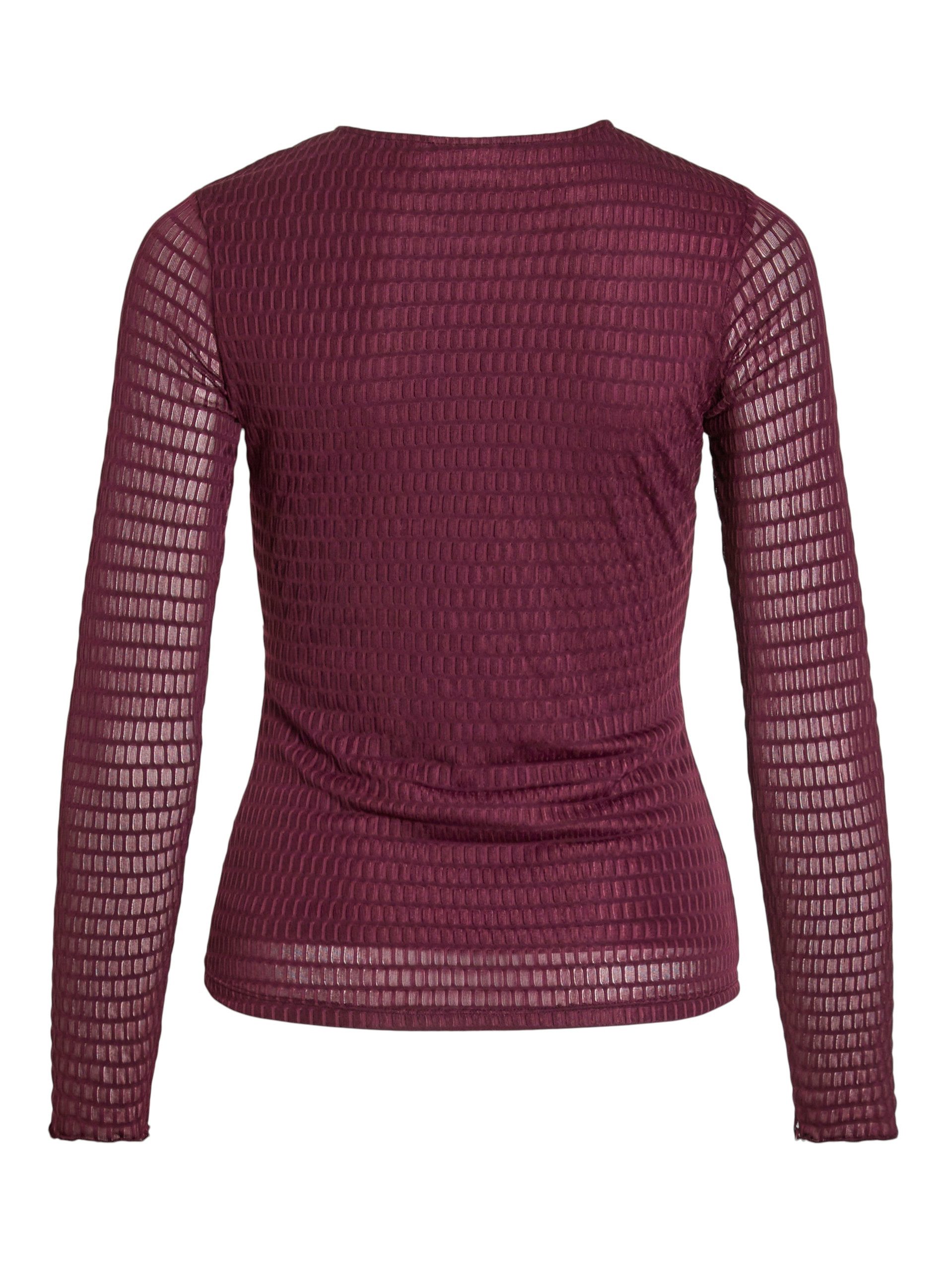 Vila Shirt met lange mouwen VILARINE O-NECK L/S TOP - NOOS