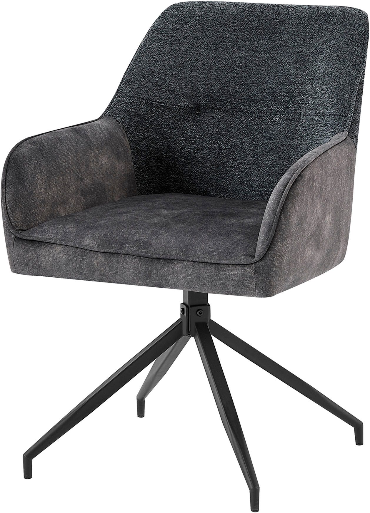 byLIVING Eetkamerstoel Jacky set van 2 draaisstoel met pocketveren en moderne stofcombinatie (set, 2 stuks)