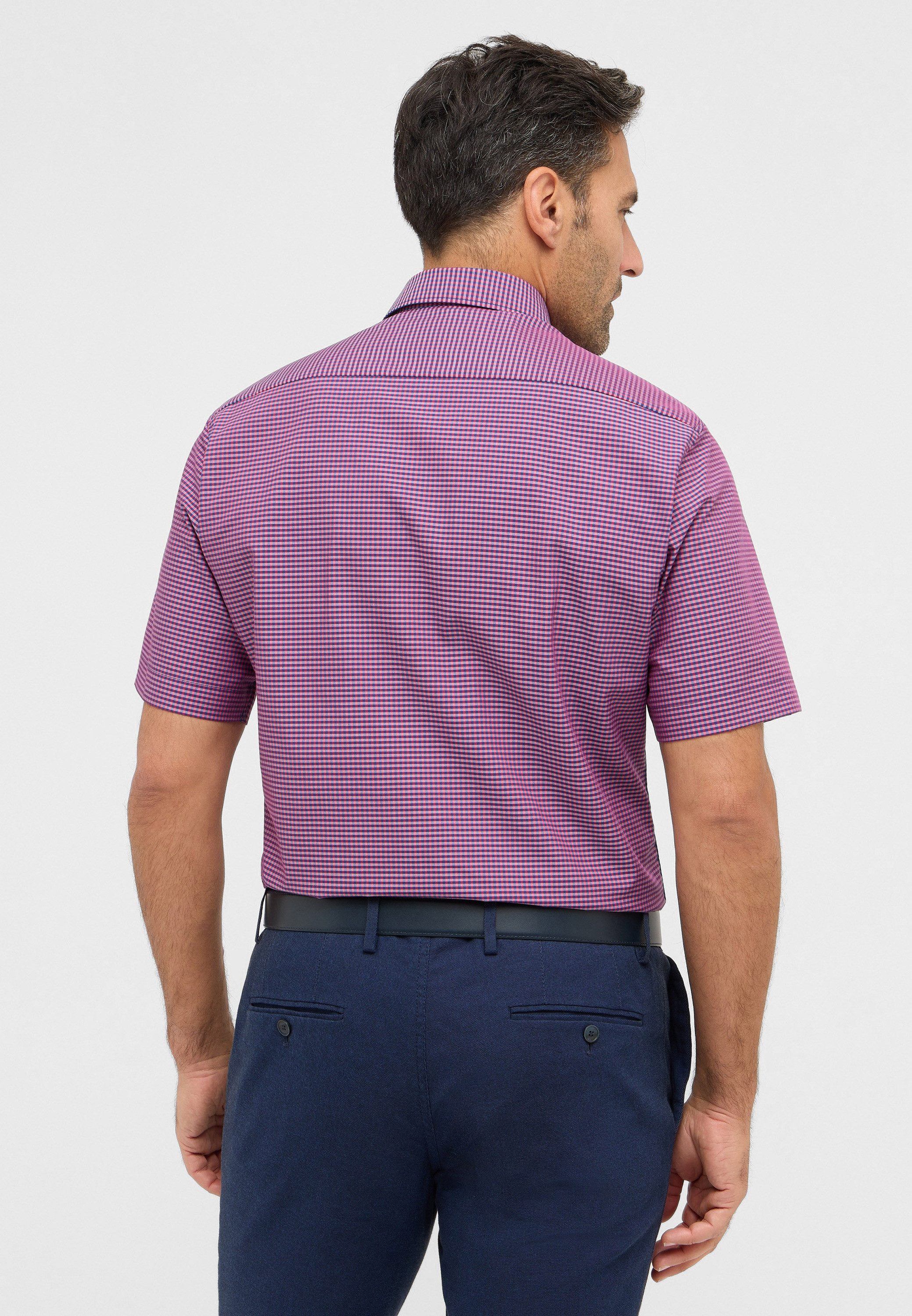Eterna Overhemd met korte mouwen MODERN FIT NON IRON (strijkvrij)