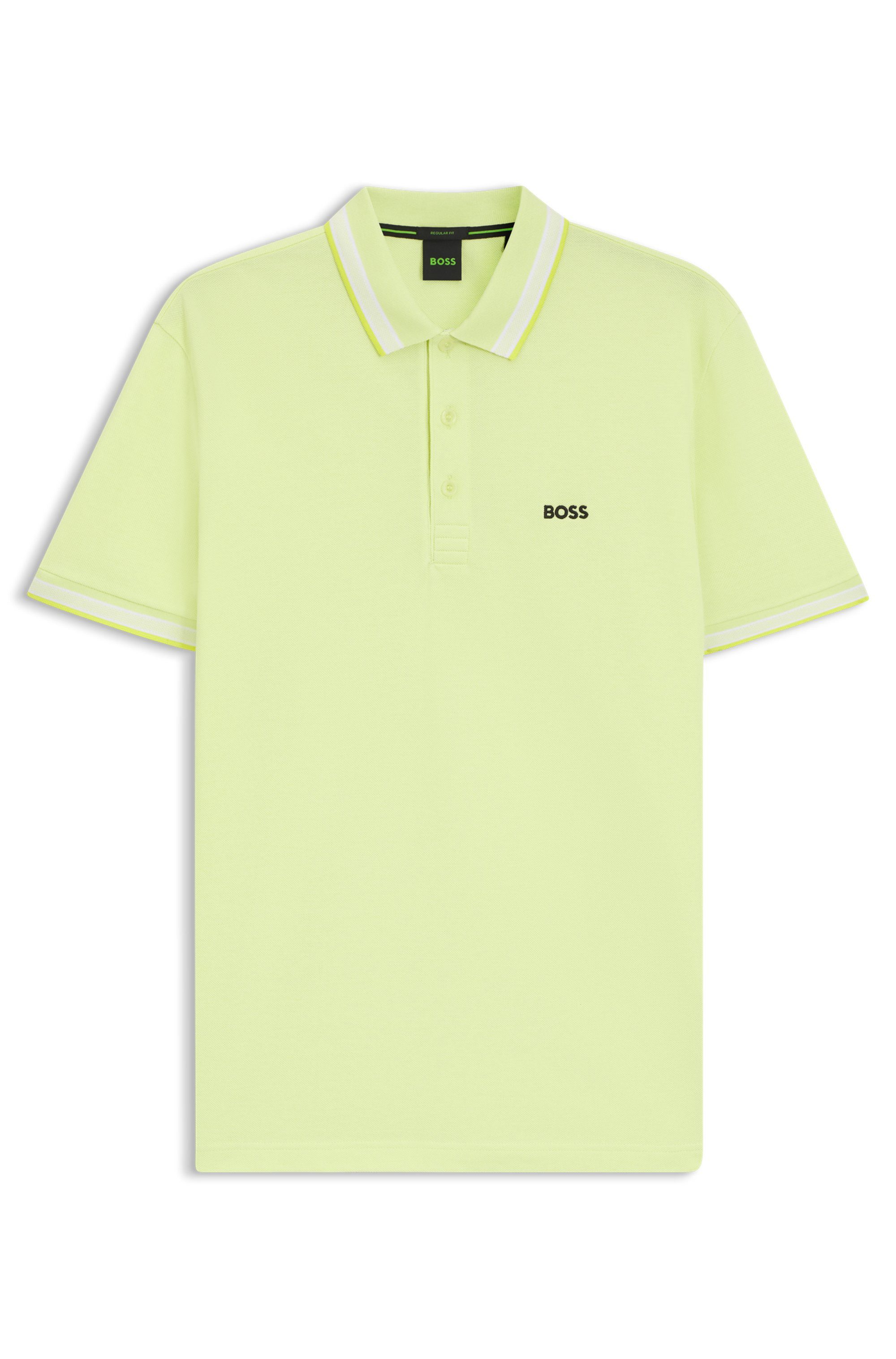 BOSS GREEN Poloshirt PADDY met contrasterende strepen aan de kraag