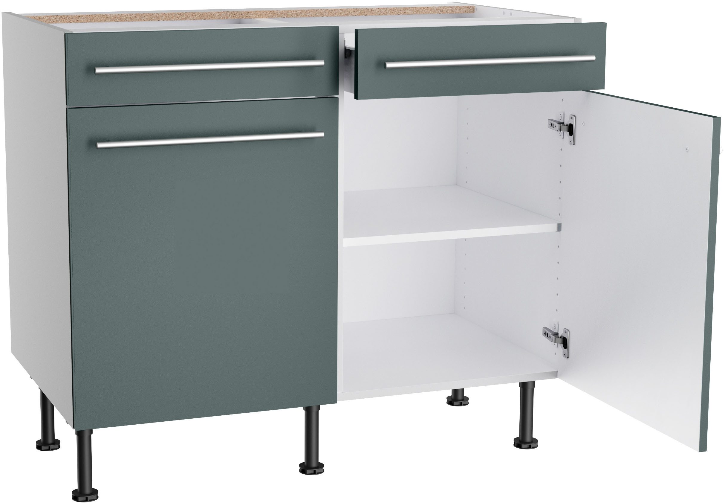 OPTIFIT Onderkast KS-Bern2 Breedte 100 cm, 2 deuren, 2 lades, 1 legplank