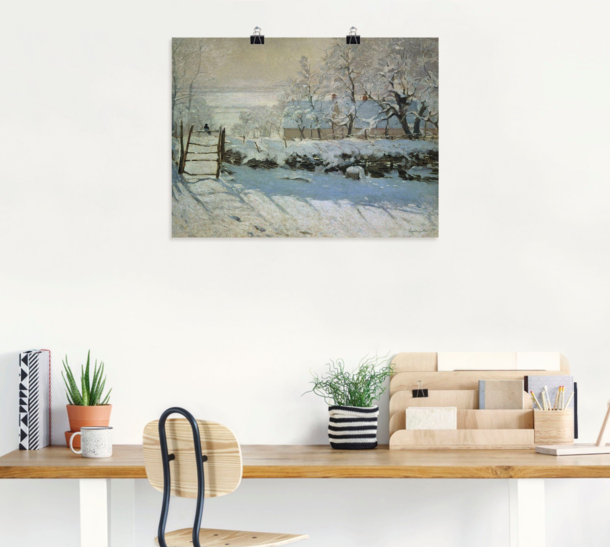 Artland Artprint De ekster. 1868x69 als artprint op linnen, poster in verschillende formaten maten