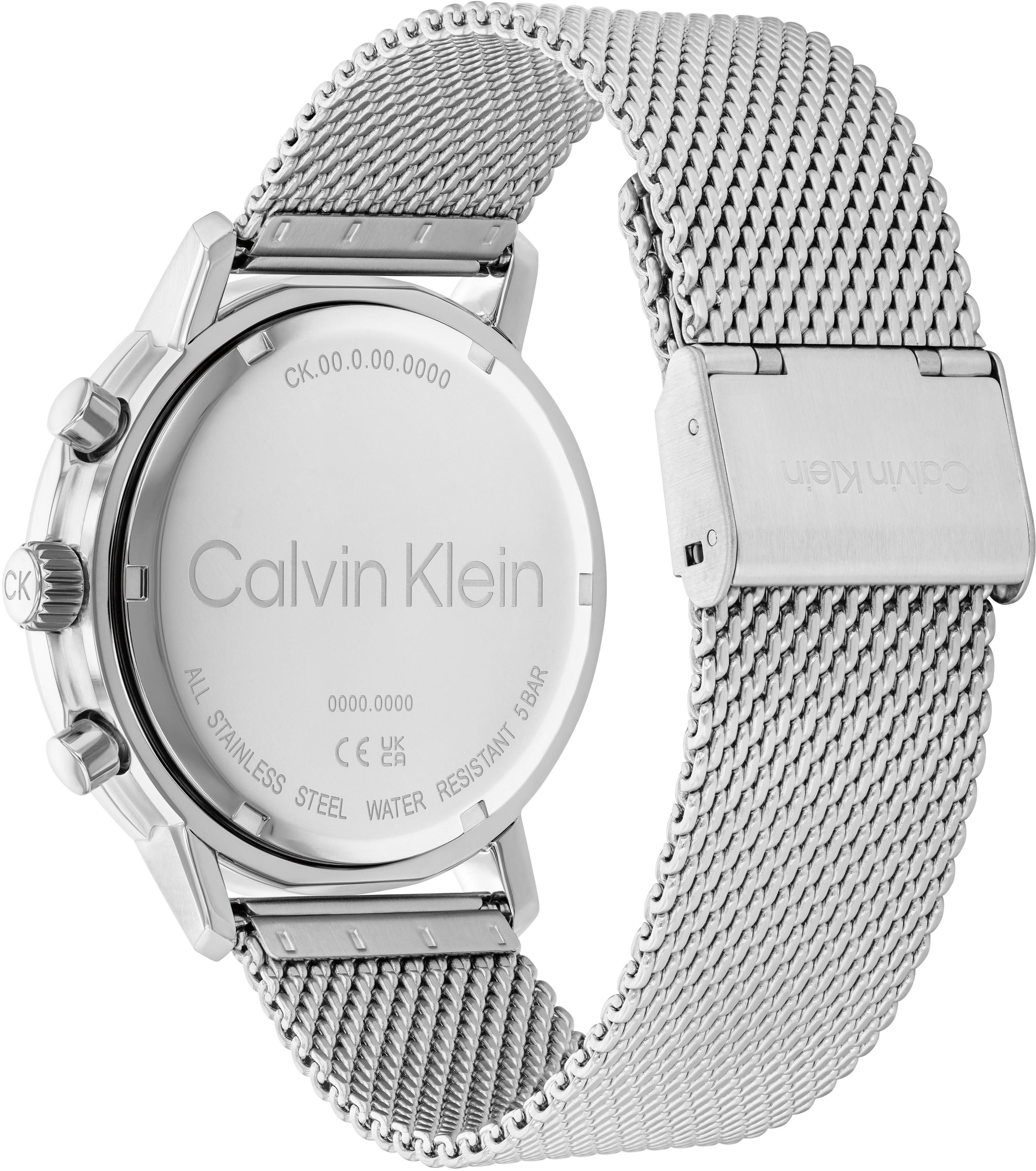 Calvin Klein Multifunctioneel horloge GAUGE Quartz horloge, armbanduhr, herenhorloge, datum, roestvrijstalen band