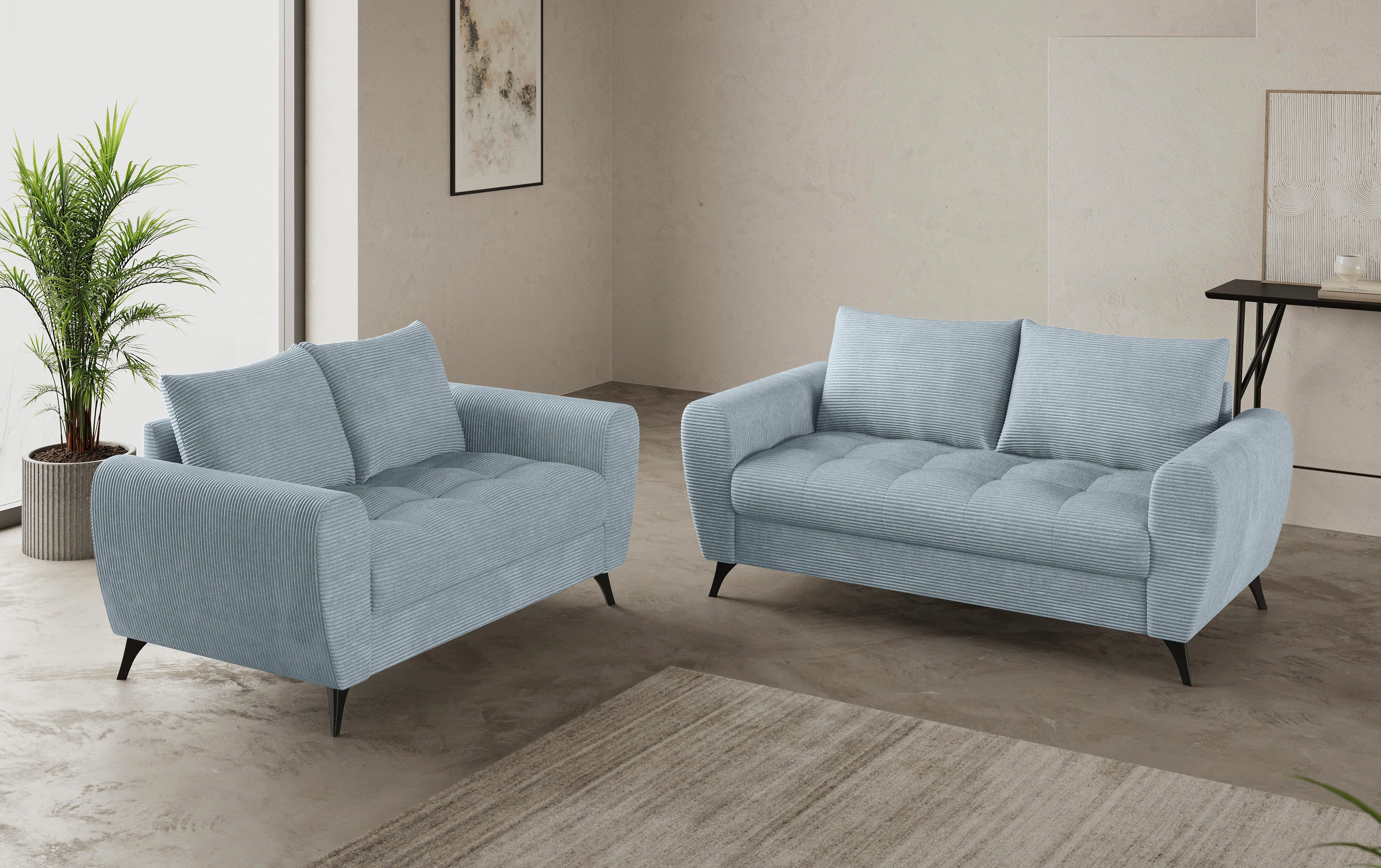 Mr. Couch 2-zitsbank Blackburn II Optioneel met koudschuimvering tot 140 kg belastbaar