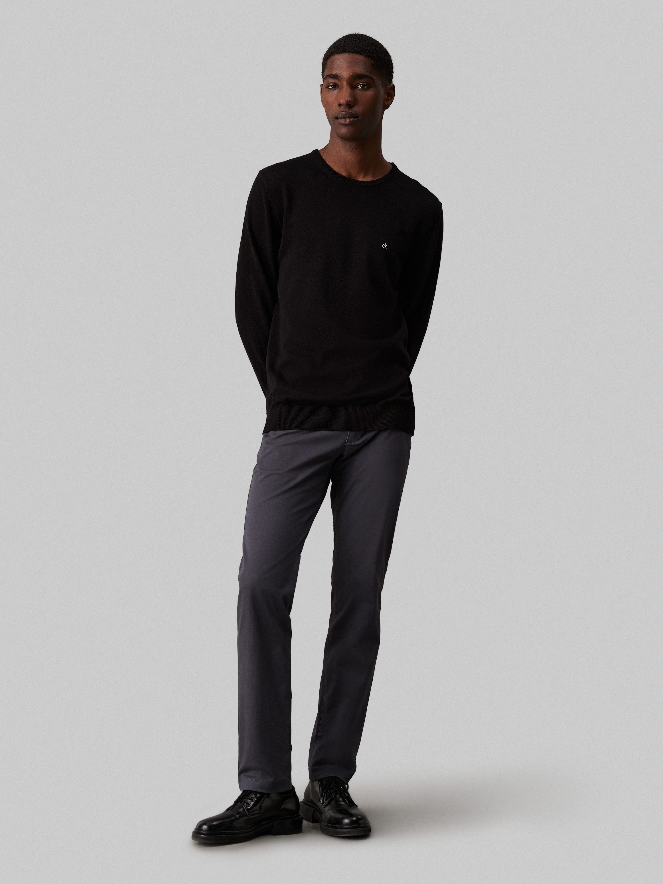 Calvin Klein Trui met ronde hals COTTON SILK BLEND CN SWEATER