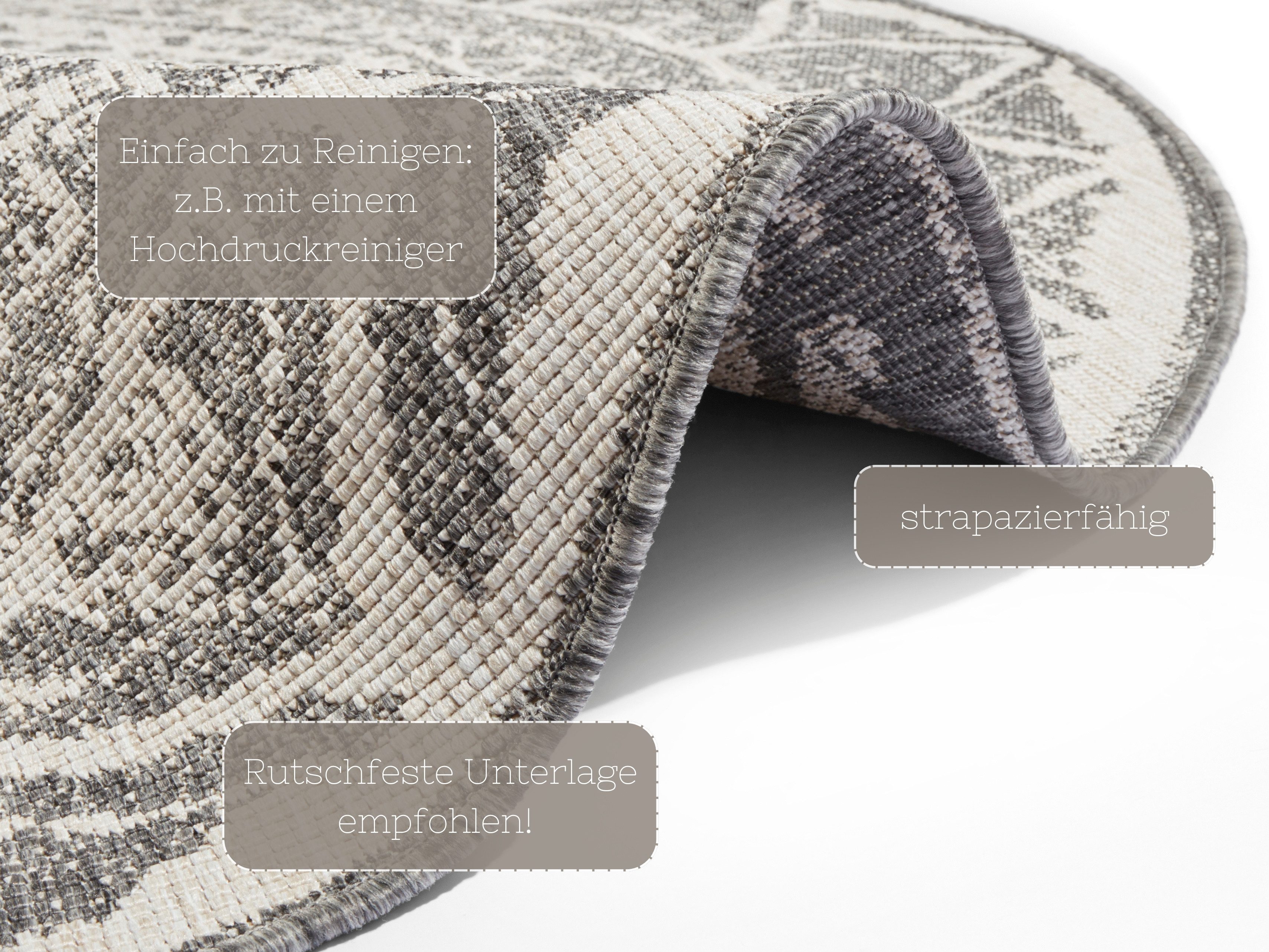 NORTHRUGS Vloerkleed Siruma omkeerbaar tapijt Binnen & buiten, dubbelzijdig, oosters, tapijt, tuin, gang