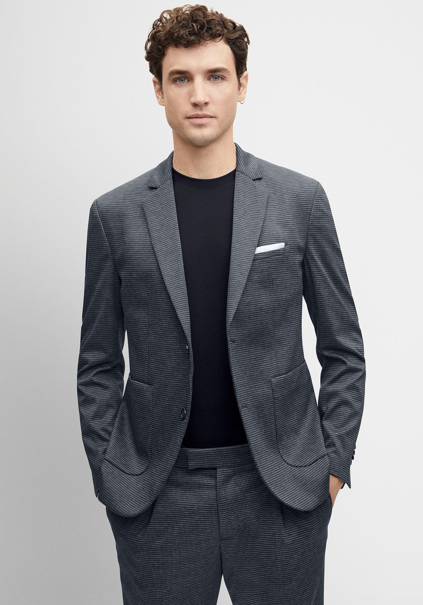 Cinque Mix & match colbert CIDATA in discreet patroon heren colberts & blazers maat 54-smal blauw