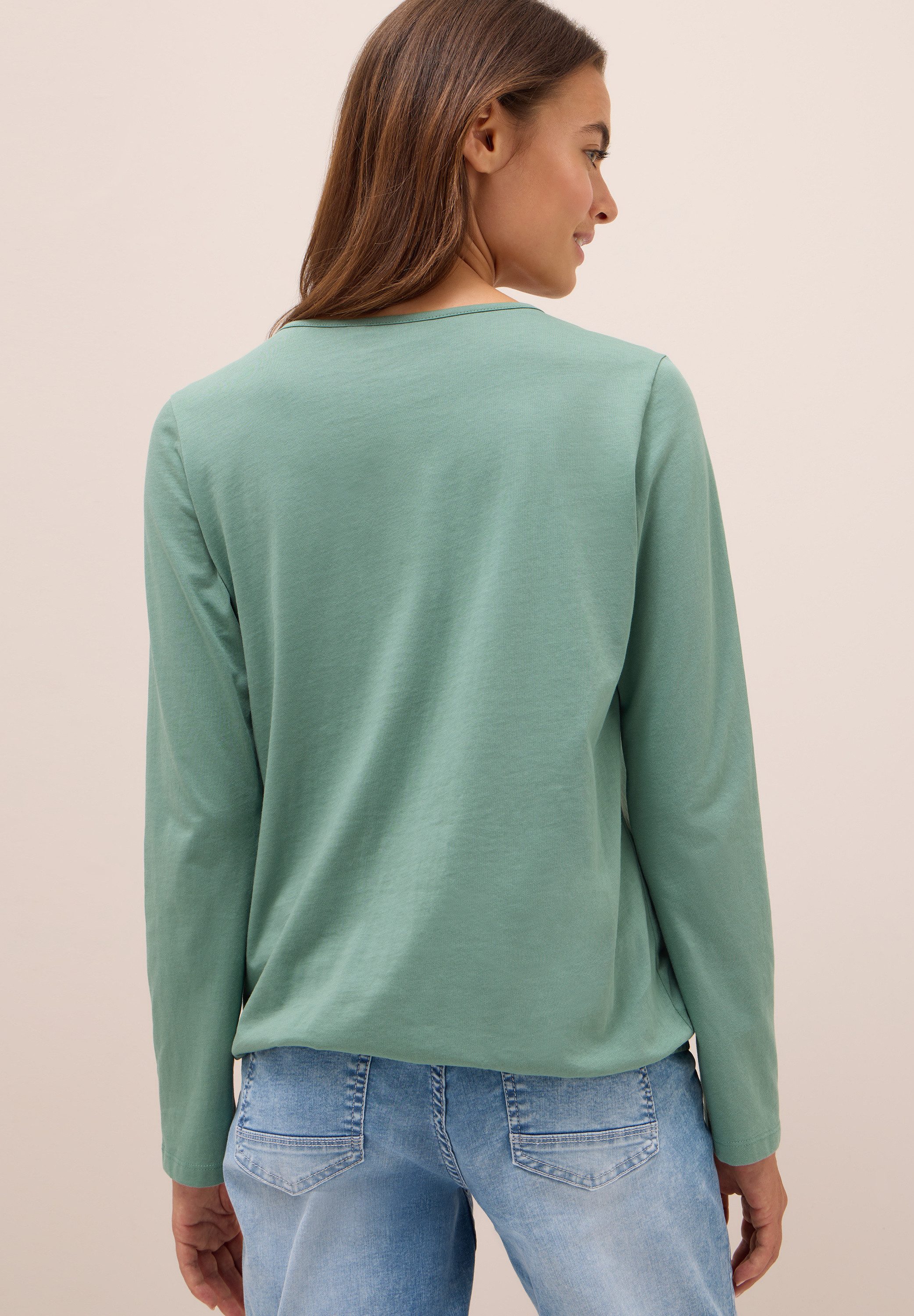 Cecil Tuniekshirt Split Neck, effen