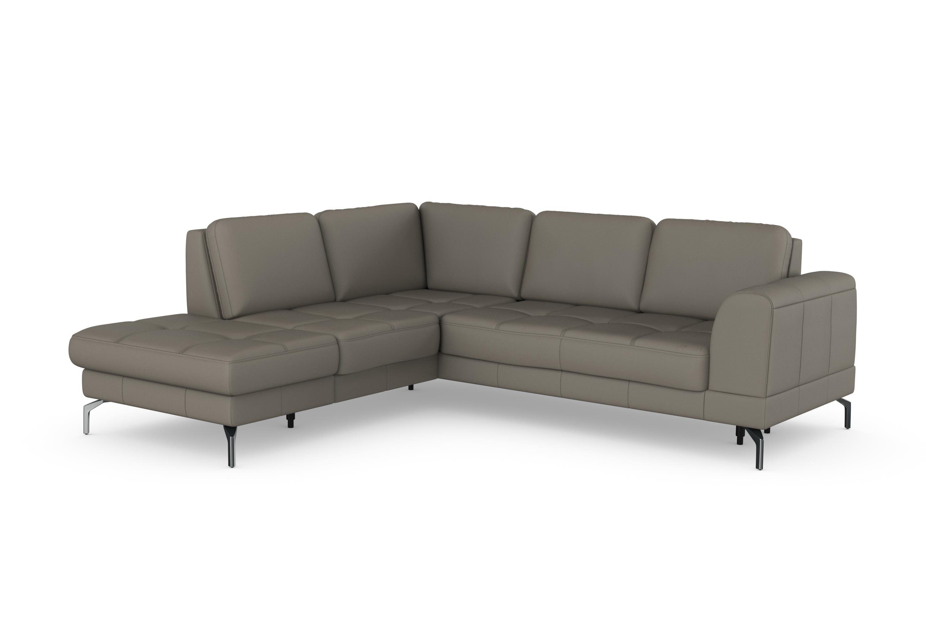 sit&more Hoekbank Bendigo L-vorm inclusief zitdiepteverstelling, bodemvrijheid 15 cm, in 2 pootkleuren