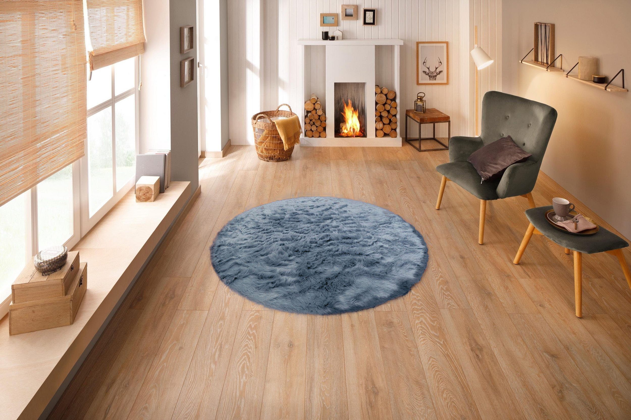 my home Hoogpolig vloerkleed Valeria schapenvacht tapijt knuffelig Imitatiebont, zachte vloerkleden, woonkamer, slaapkamer, eetkamer