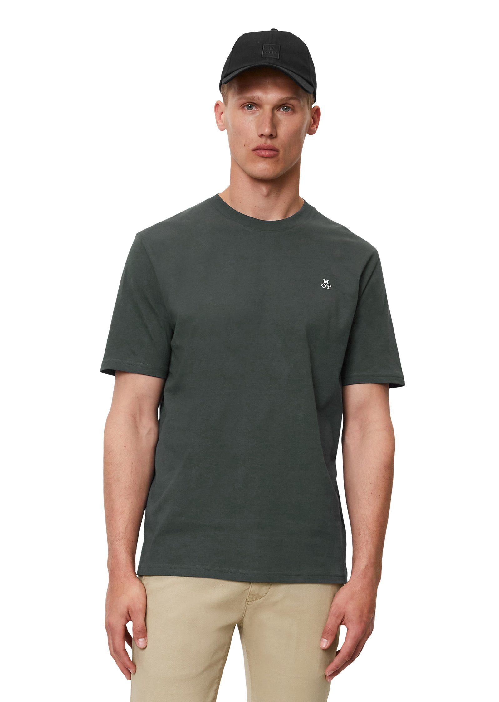 Marc O'Polo T-shirt short sleeve, logoprint, ribbed collar