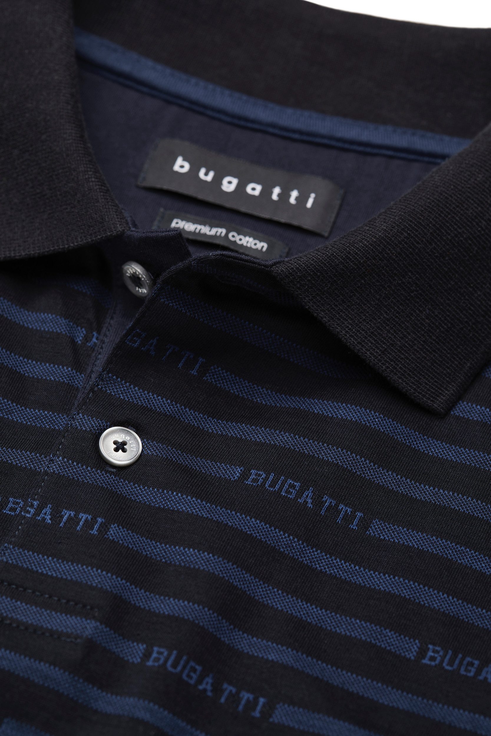 Bugatti Poloshirt met logo-opschrift