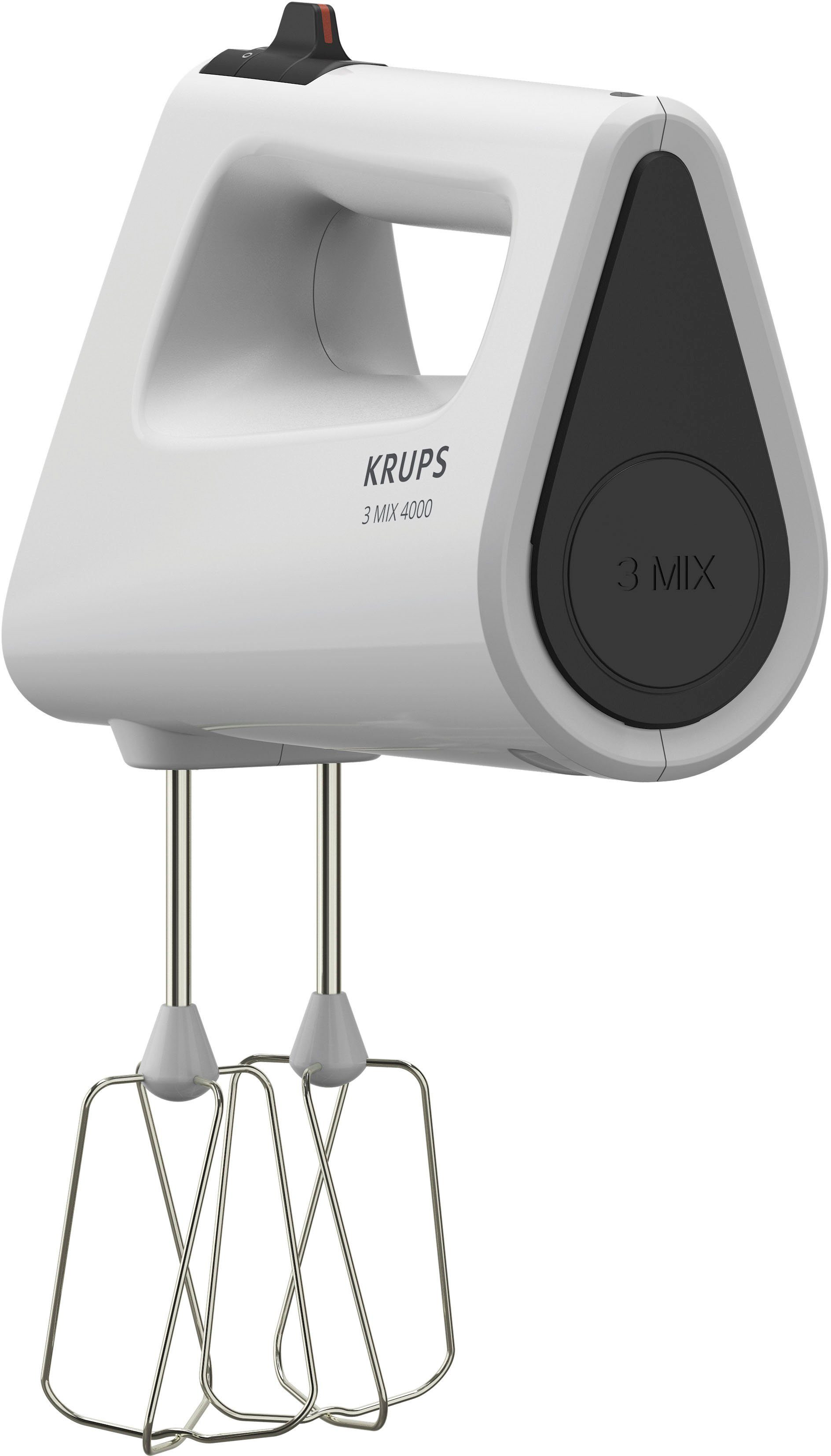 Krups Handmixer 3 Mix 4000 Turbo- en uitwerpfunctie, incl. 2 kloppers en 2 kneedhaken, GN4001