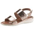 ara sandalen kreta in trendy metallic-look goud