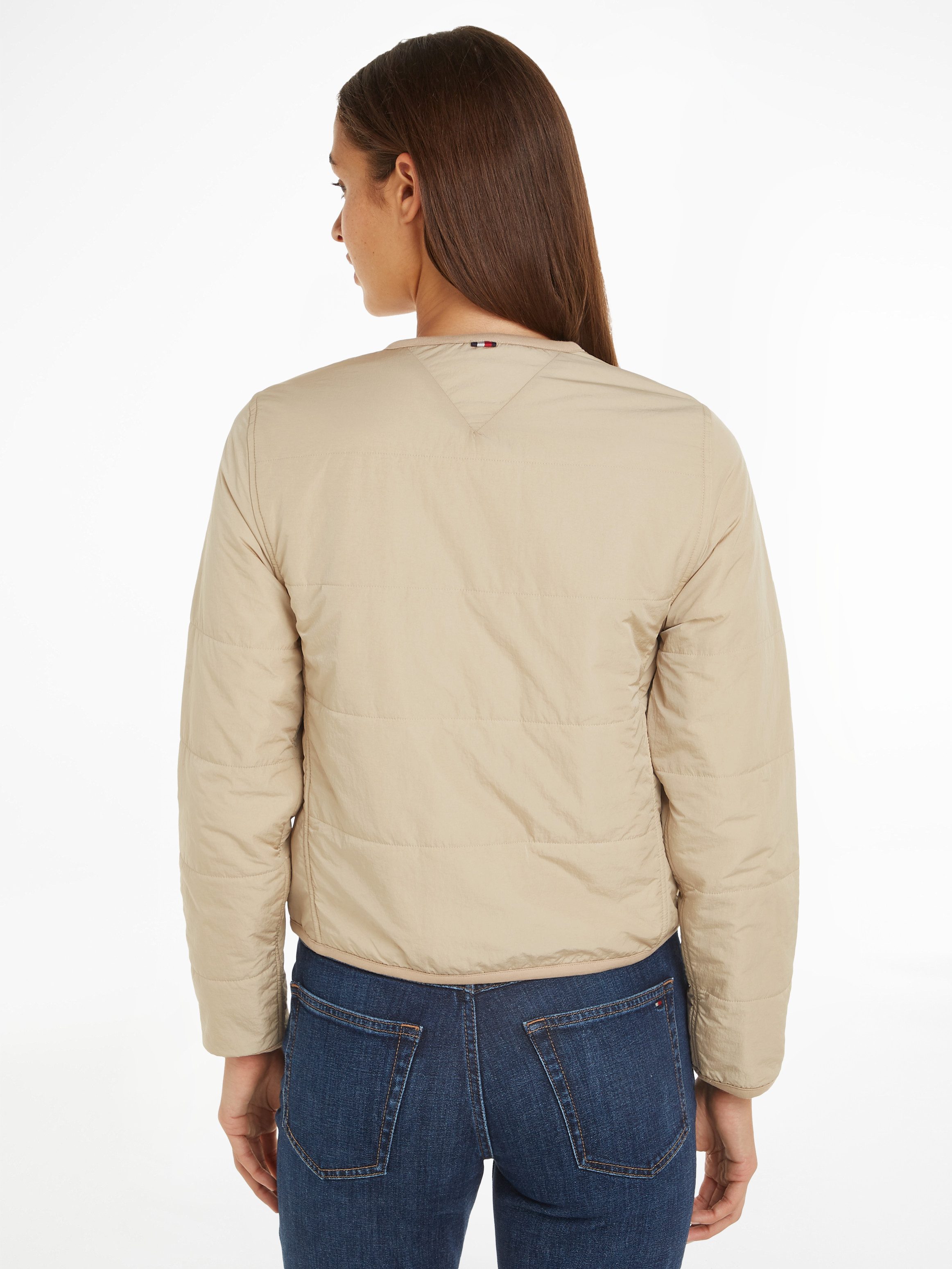 Tommy Hilfiger Gewatteerde jas JERSEY LINED JACKET met tommy jeans-merklabel