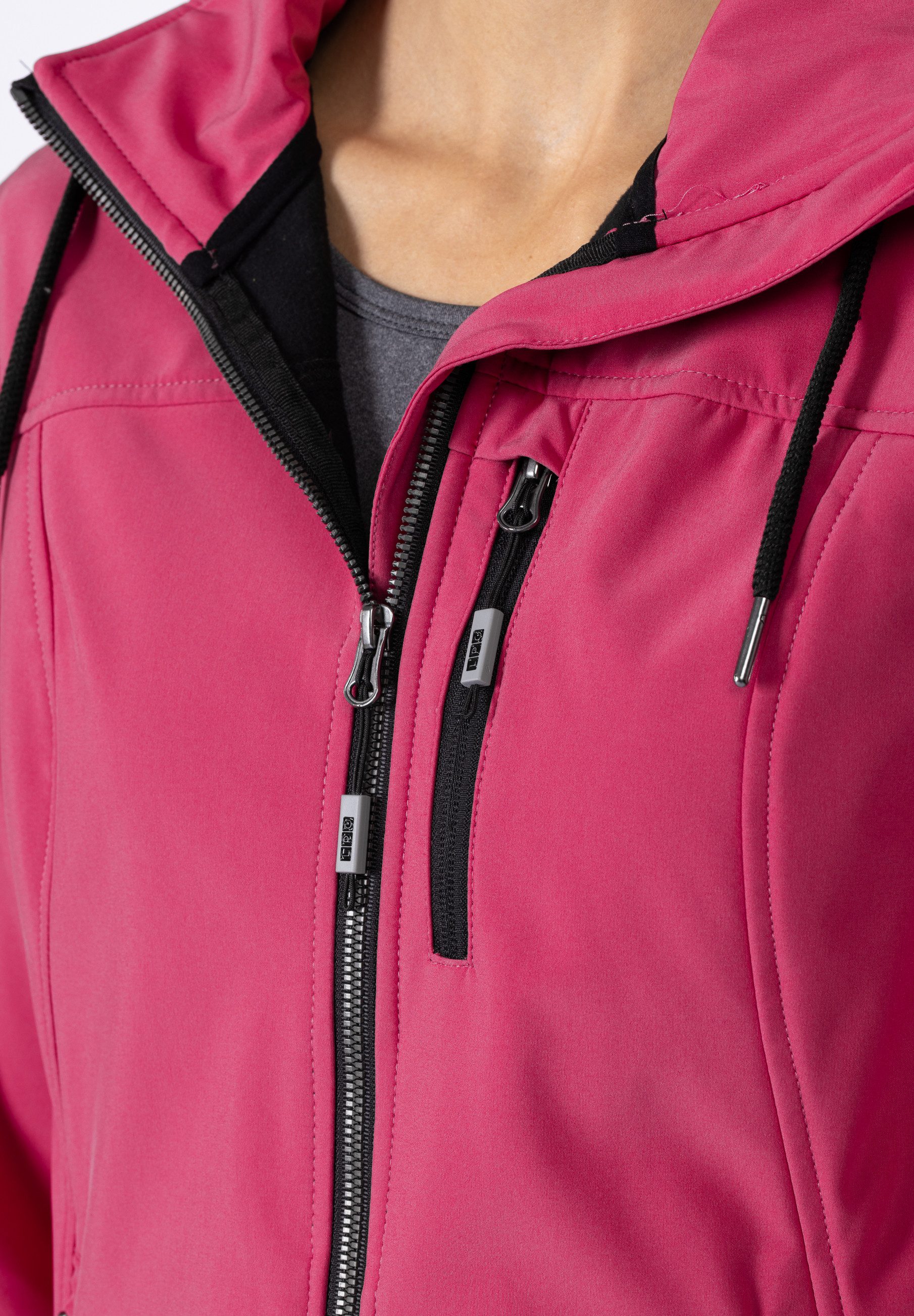 DEPROC Active Softshell-jack DECORAH PEAK V WOMEN met afneembare capuchon