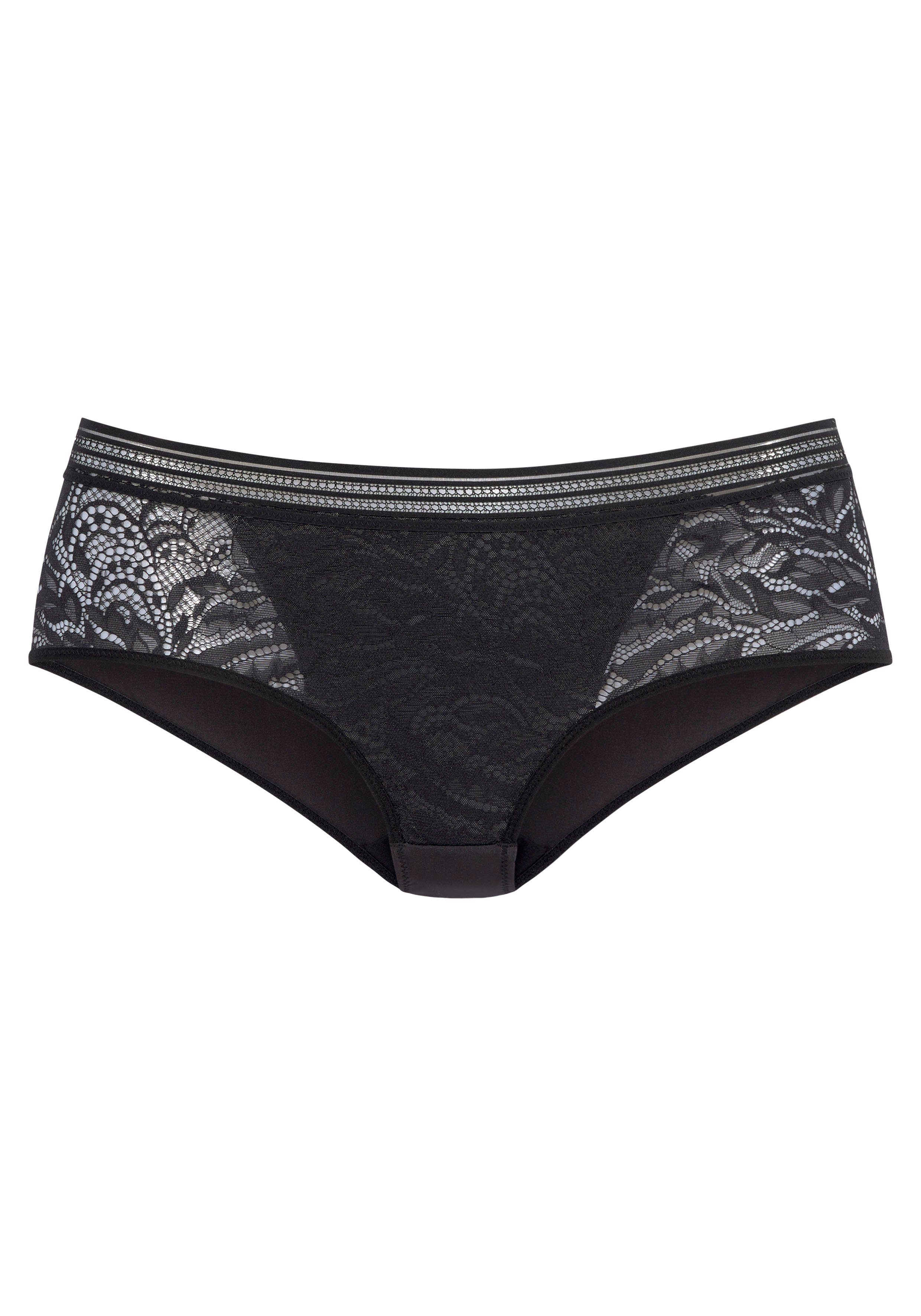 s.Oliver RED LABEL Beachwear Hipster uit transparante kant en zacht microtouch-materiaal