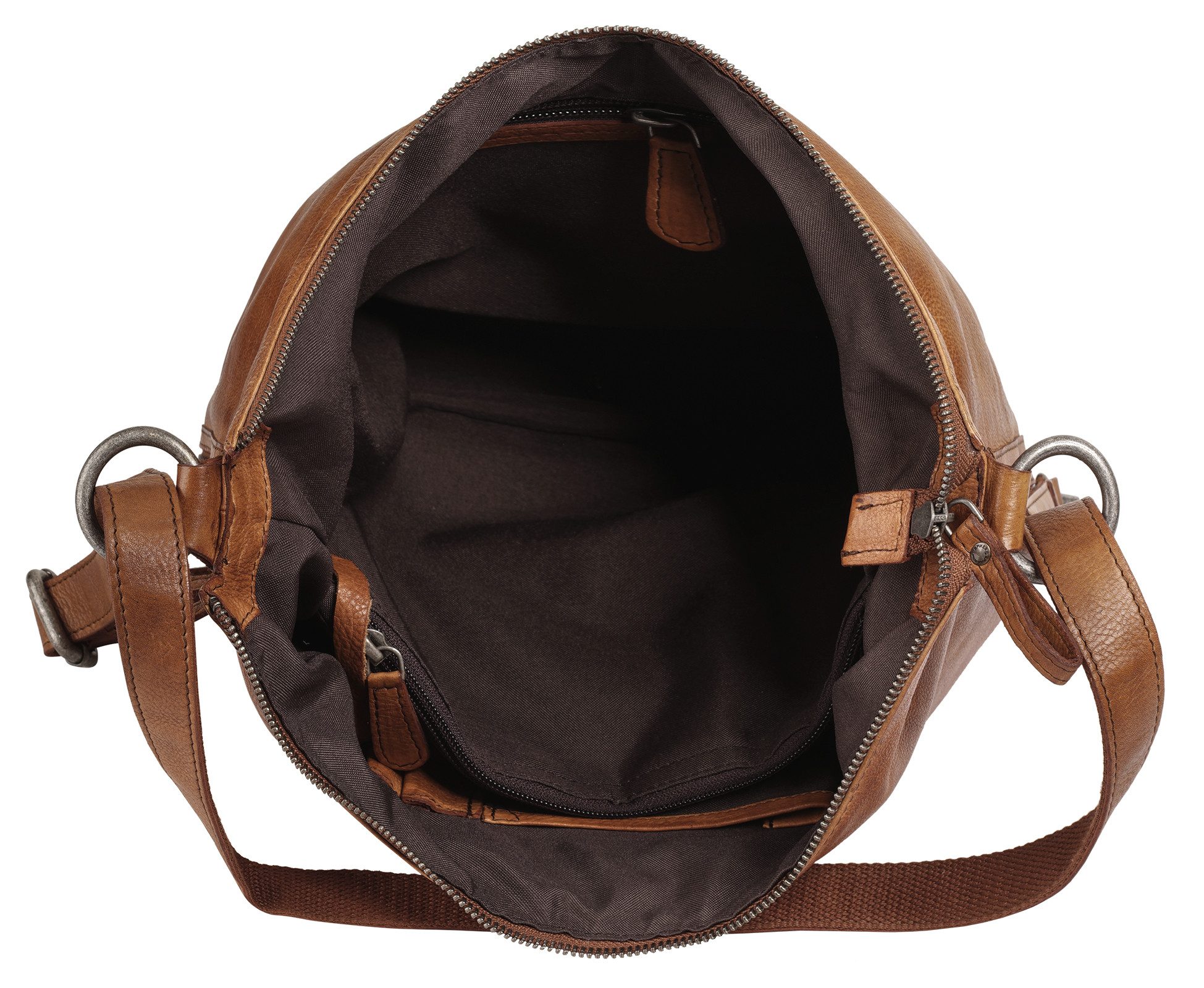 Spikes & Sparrow Schoudertas echt leder