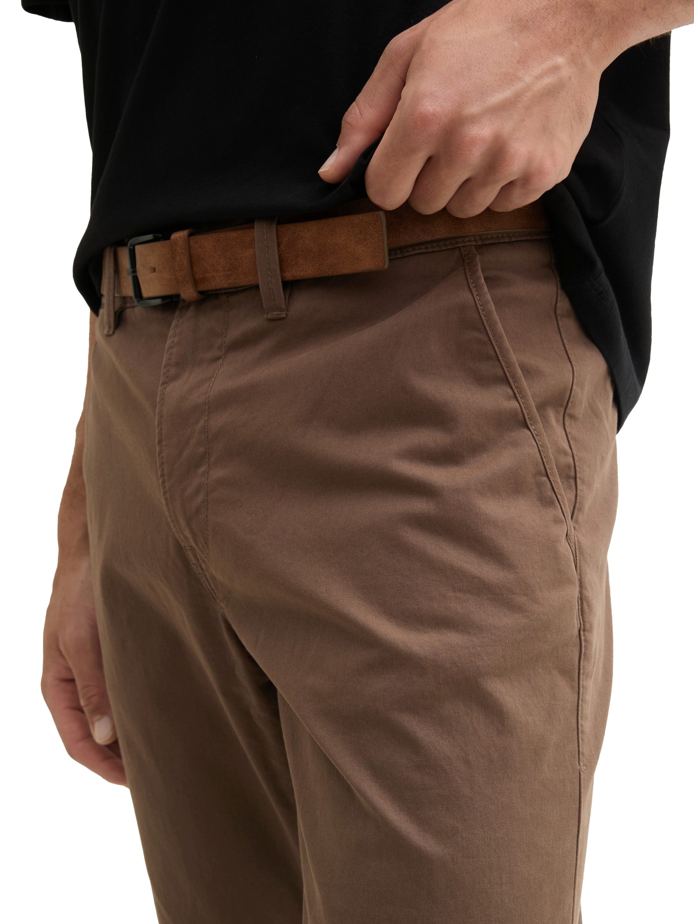 Tom Tailor Denim Chino licht voorgewassen (set Met riem)
