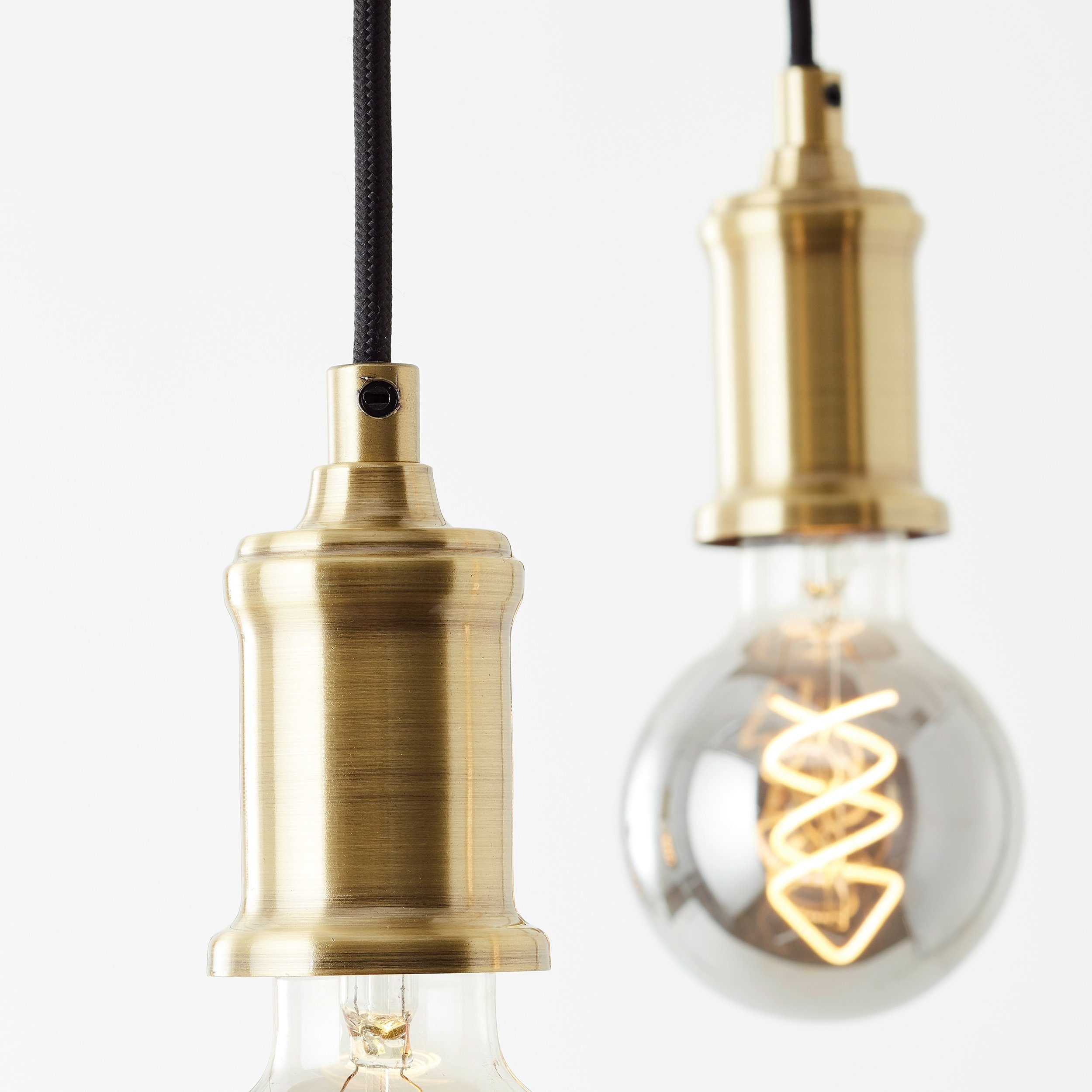 Brilliant Leuchten Hanglamp Darcia 133 x 35 x 95 cm, 5 x e27, inkortbaar, metaal, messingkleurig/zwart (1 stuk)