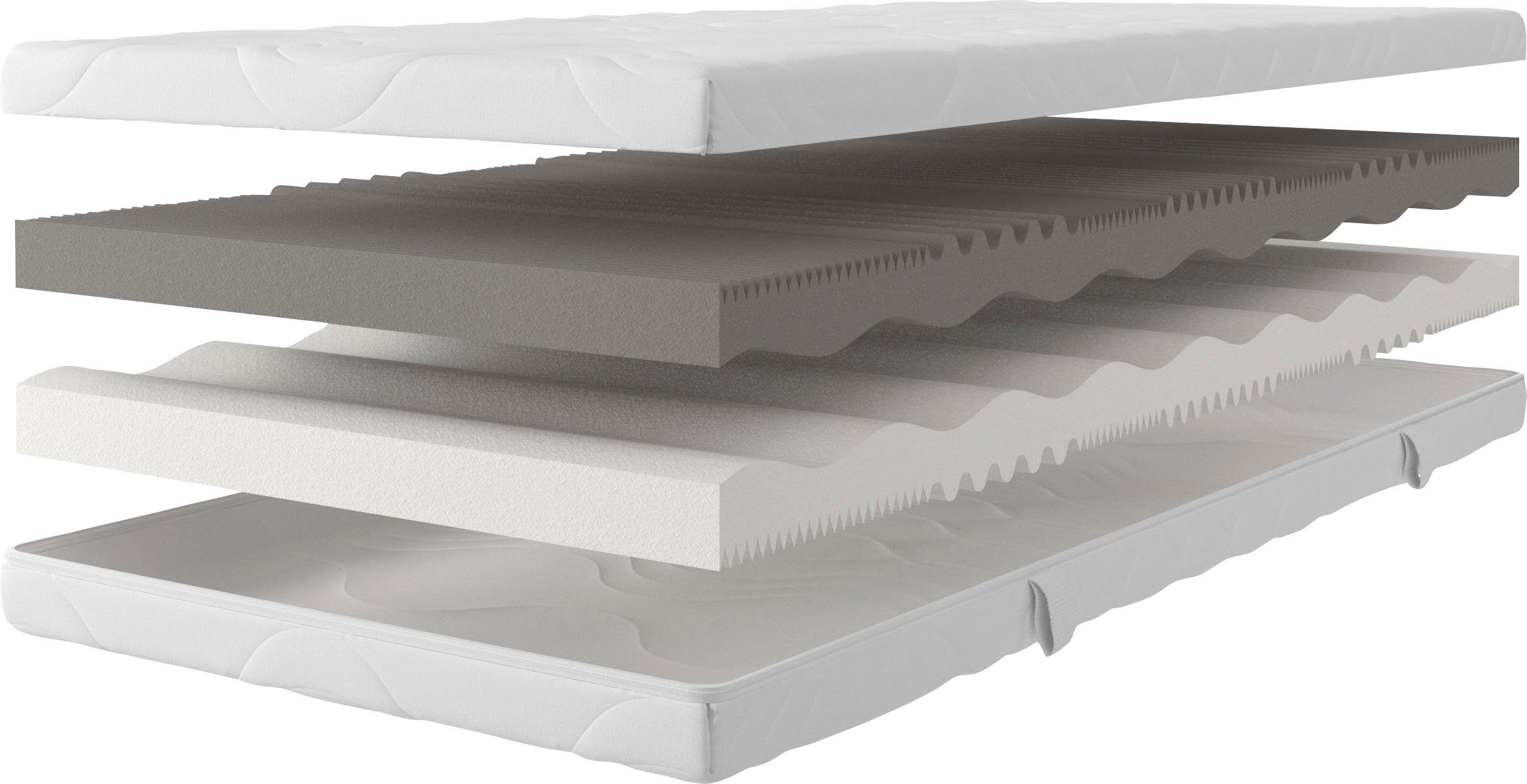 my home Comfortschuimmatras Duo Stretch, 7 zones matras 90x200 cm, 100x200 cm en andere maten hoogte 16 cm