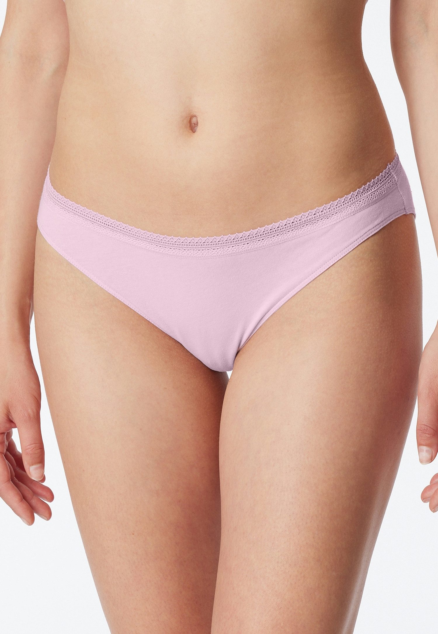 Schiesser Rio-slip Cotton Lace met feminin kantband aan de taille (2 stuks, Set van 2)