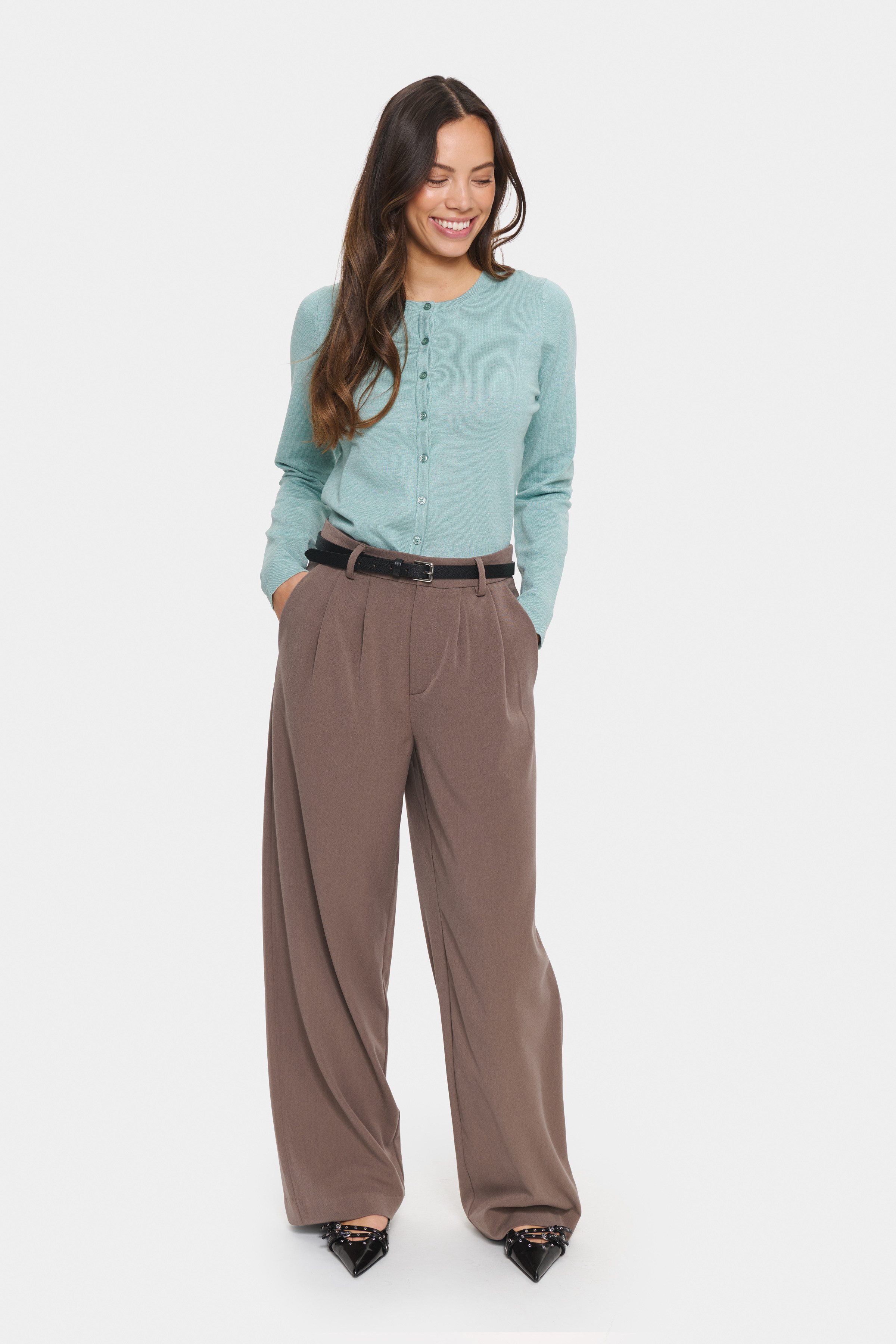 Saint Tropez Vest A8661, MilaSZ R-Neck Cardigan
