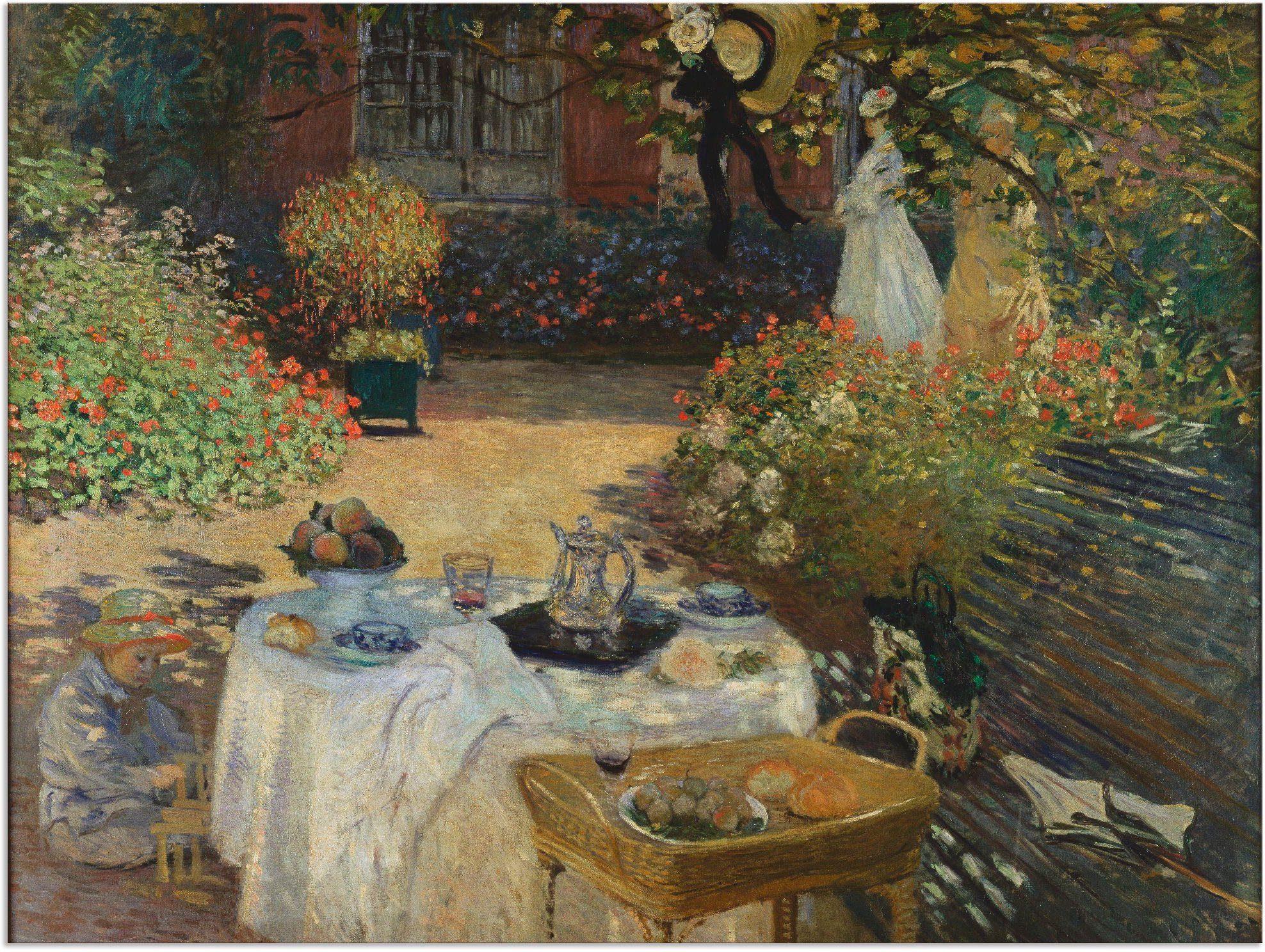 Artland Artprint In de tuin van Claude Monet in Argenteuil als artprint van aluminium, artprint voor buiten, artprint op linnen, poster in