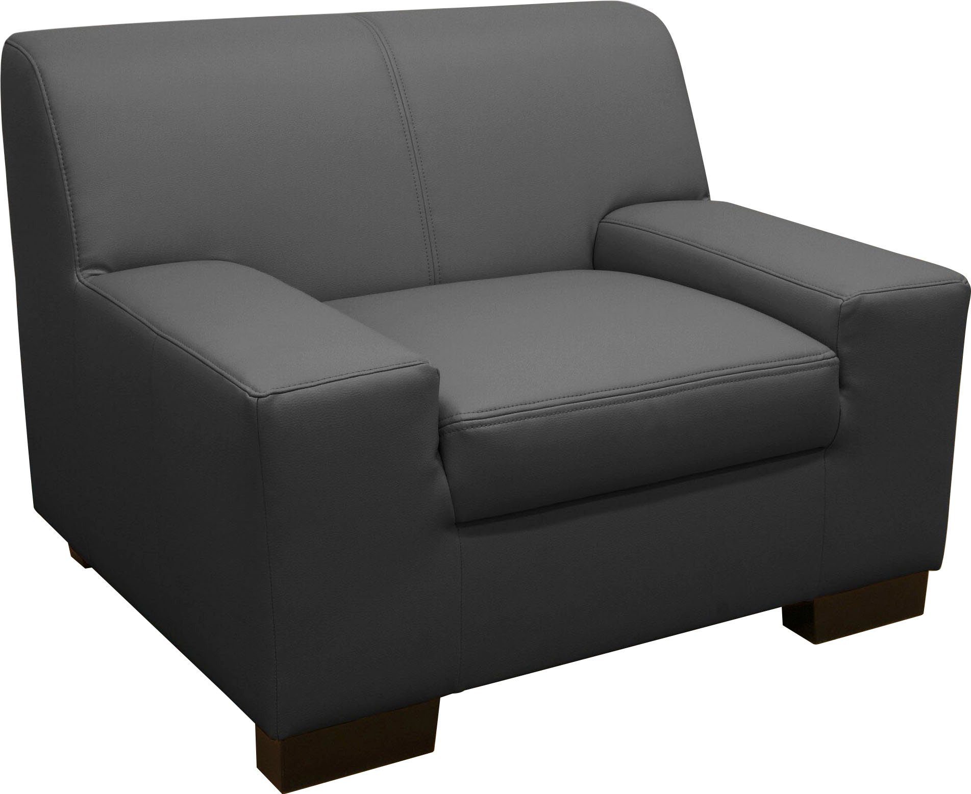 DOMO collection Fauteuil Norma Top, elegant en modern, platte armleuningen, comfortabel (set)
