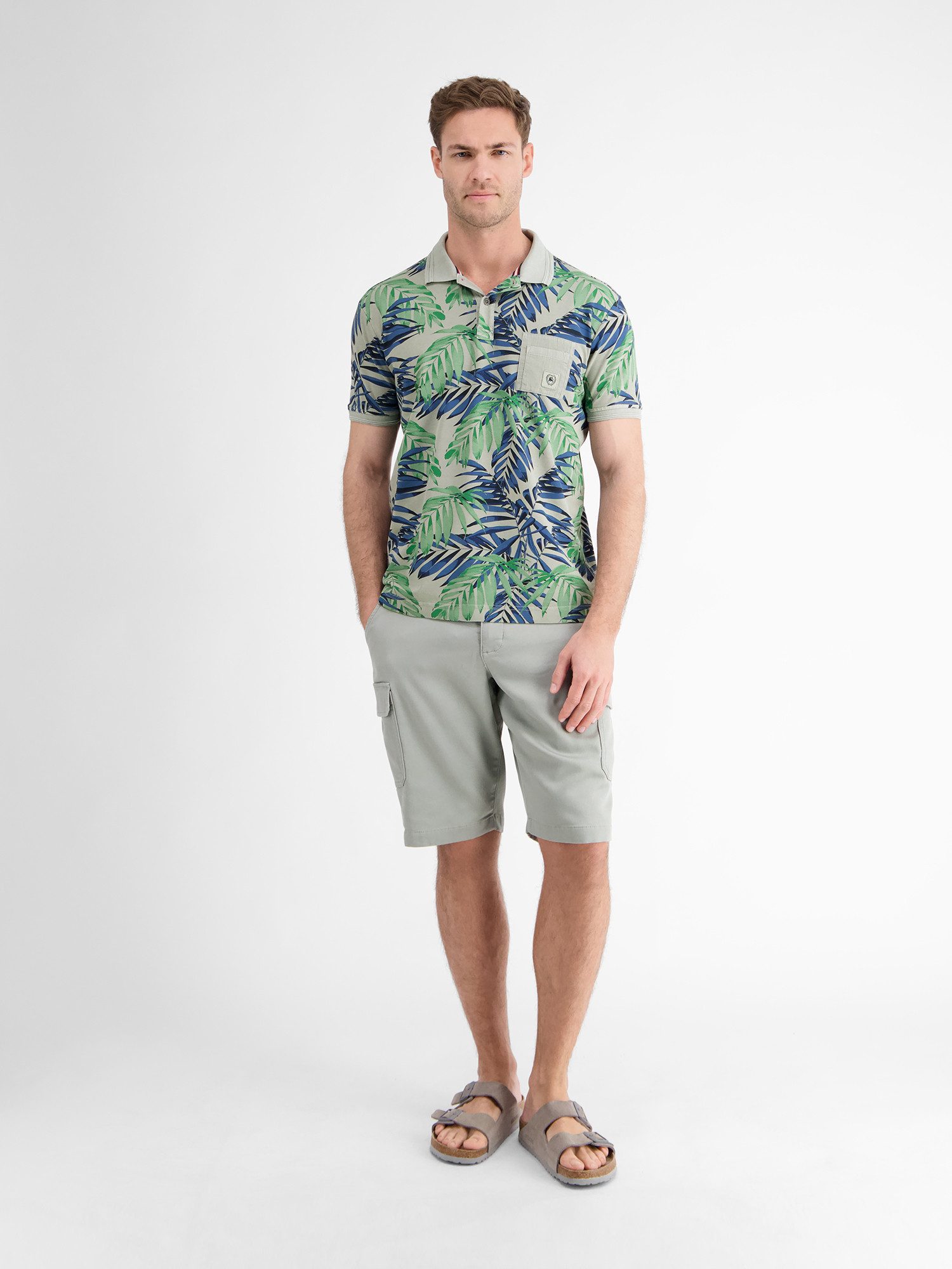 Lerros Poloshirt LERROS heren poloshirt, bloemenbedrukt