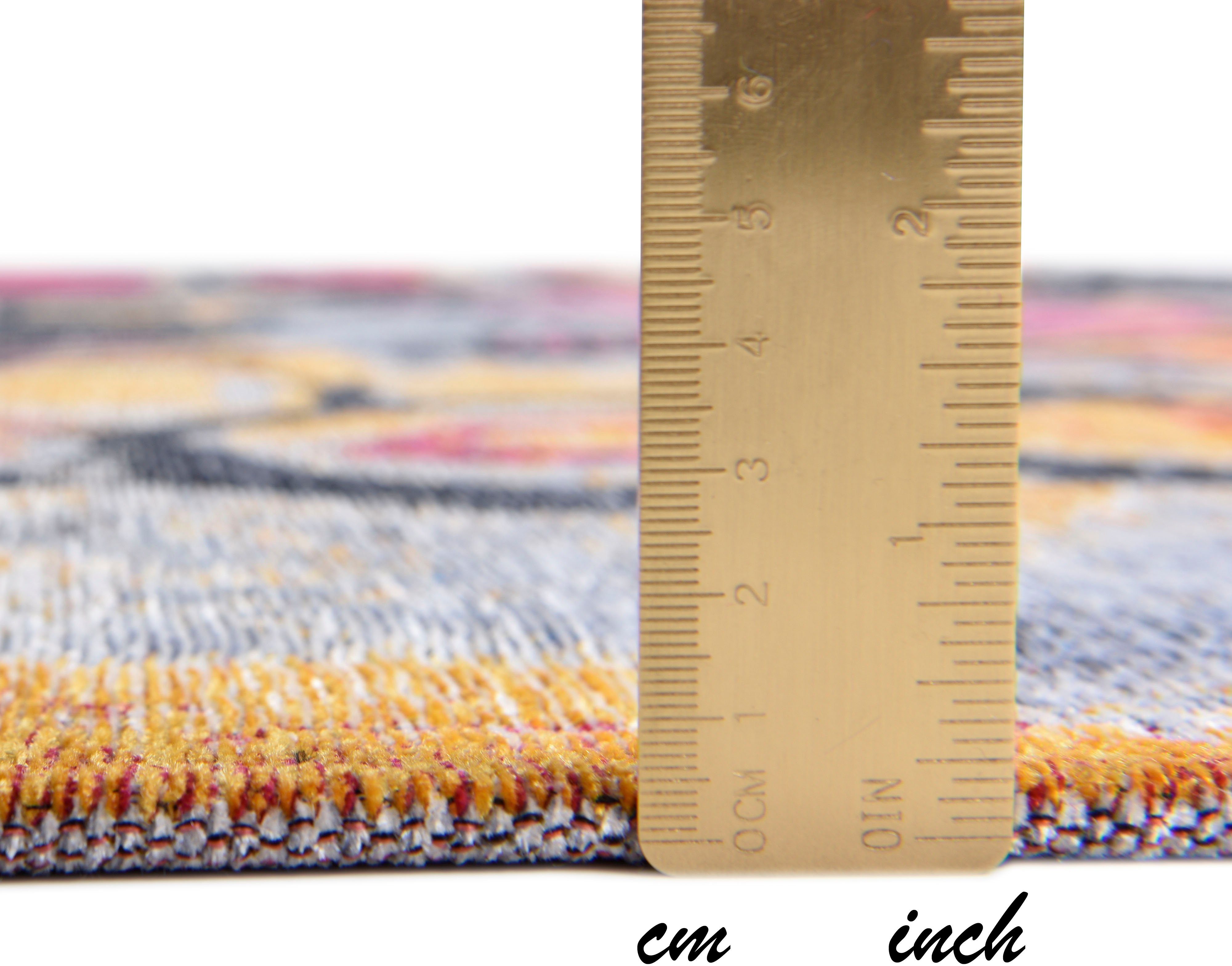 Gino Falcone Vloerkleed Cosima-109 plat geweven jacquard-vloerkleed, met chenillegaren, modern design