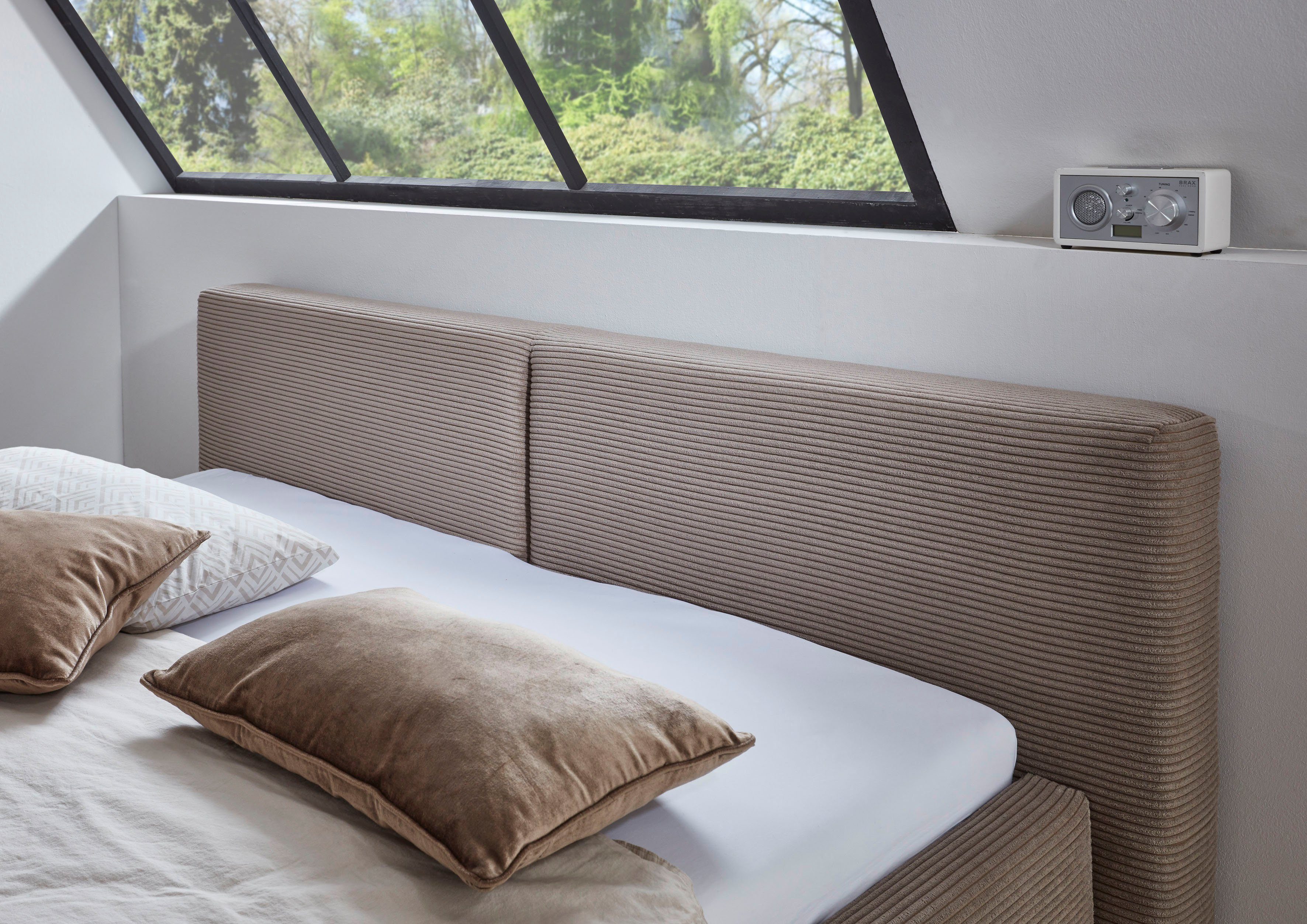 meise.möbel Gestoffeerd bed Cube optioneel met matras en bedlade