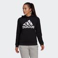 adidas sportswear sweatshirt loungewear essentials logo fleece hoodie zwart