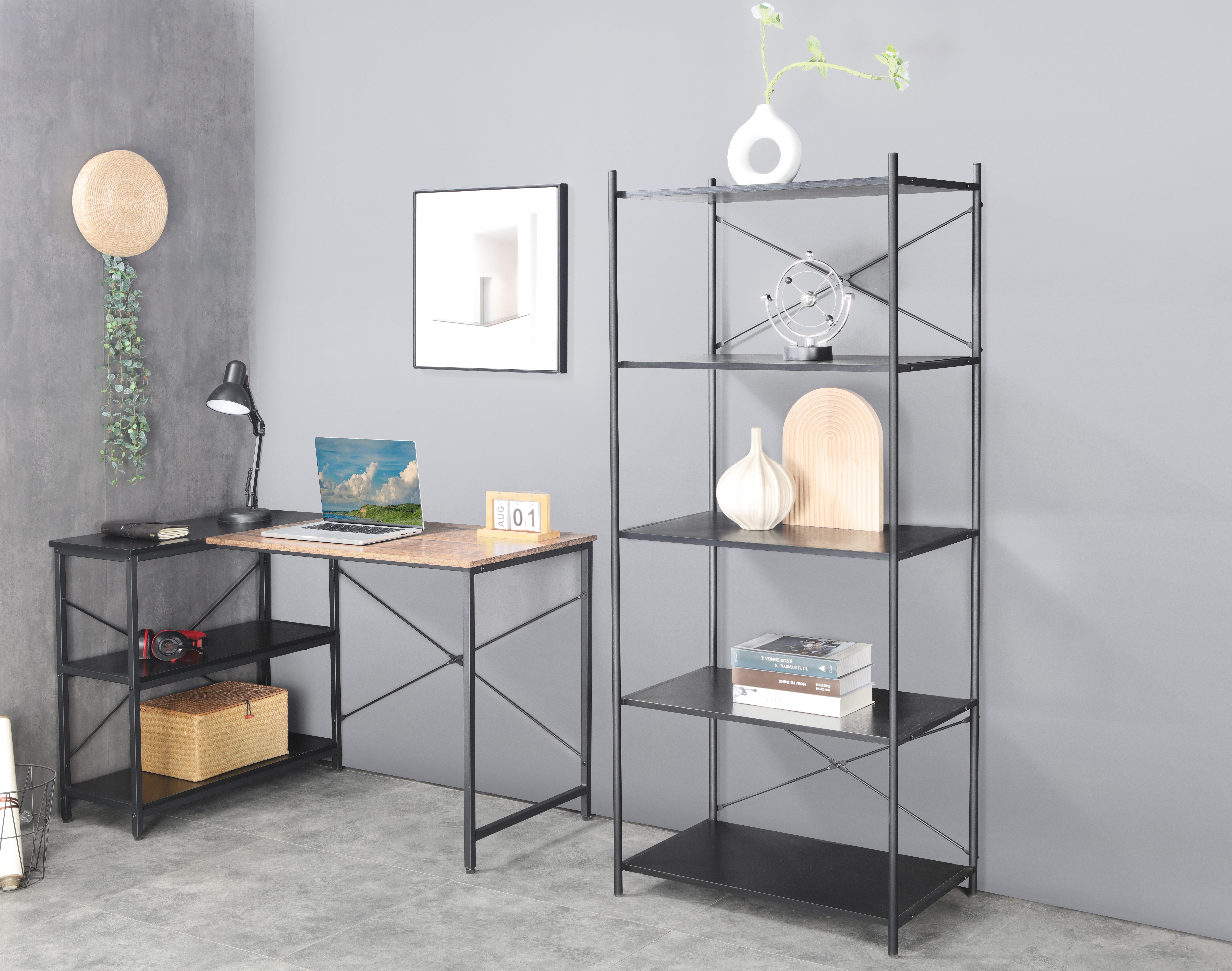 INOSIGN Ordnerrek Koperno Boekenrek, metalen frame, 4 vakken voor ordners, hoogte 169 cm
