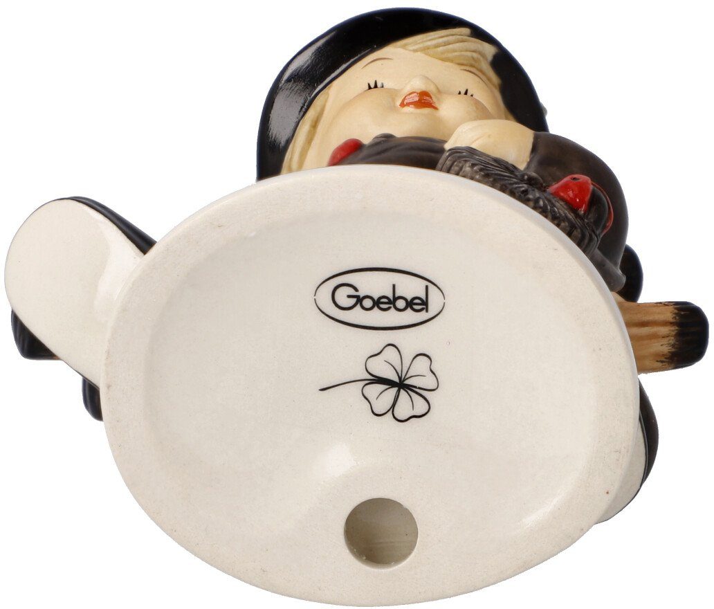 Goebel Kerstfiguur Talisman, kerstversiering Geluksbrenger, porselein, figuur - schoorsteenveger met klavertje