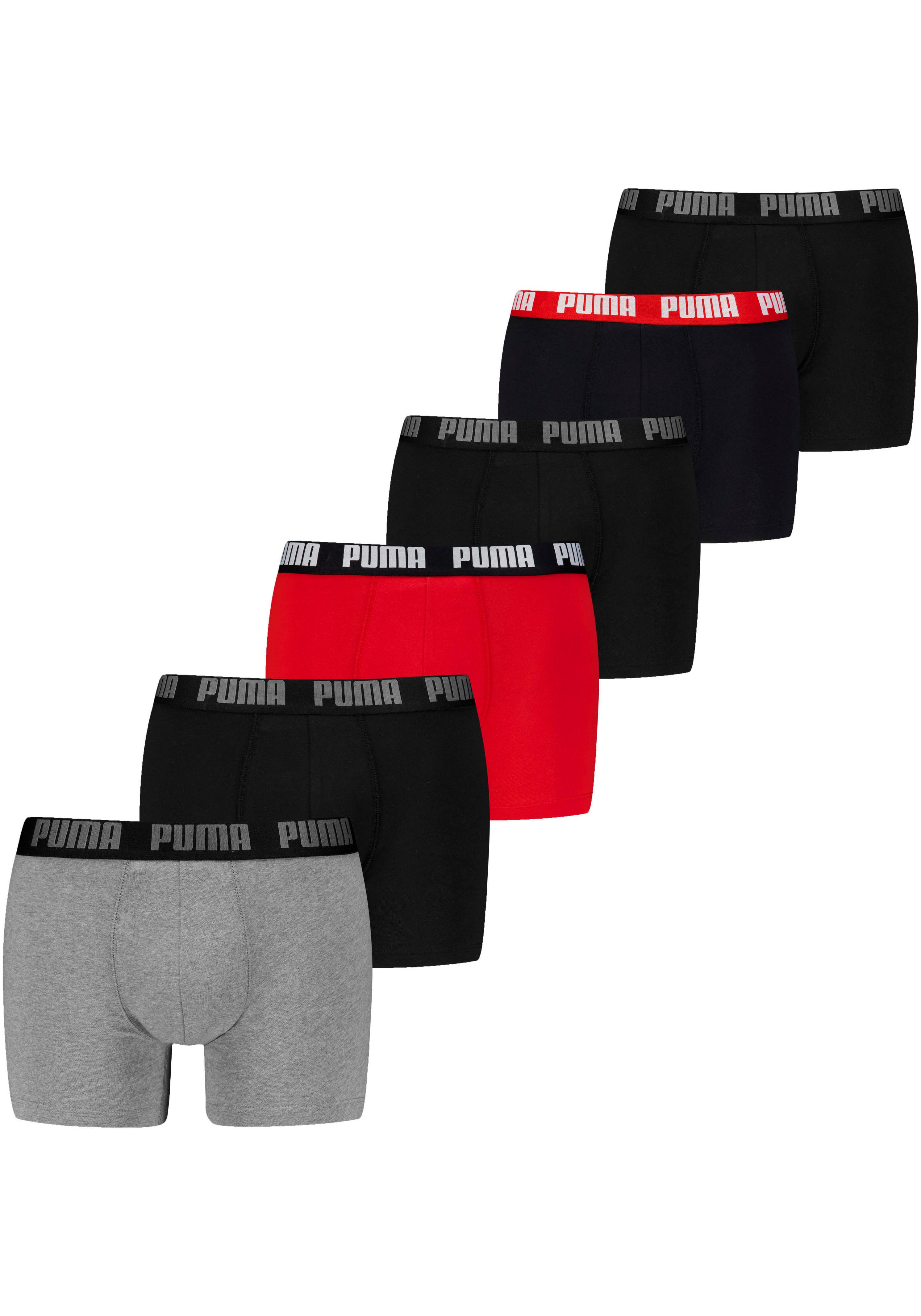 PUMA Boxershort met elastische logoband (Set van 6)