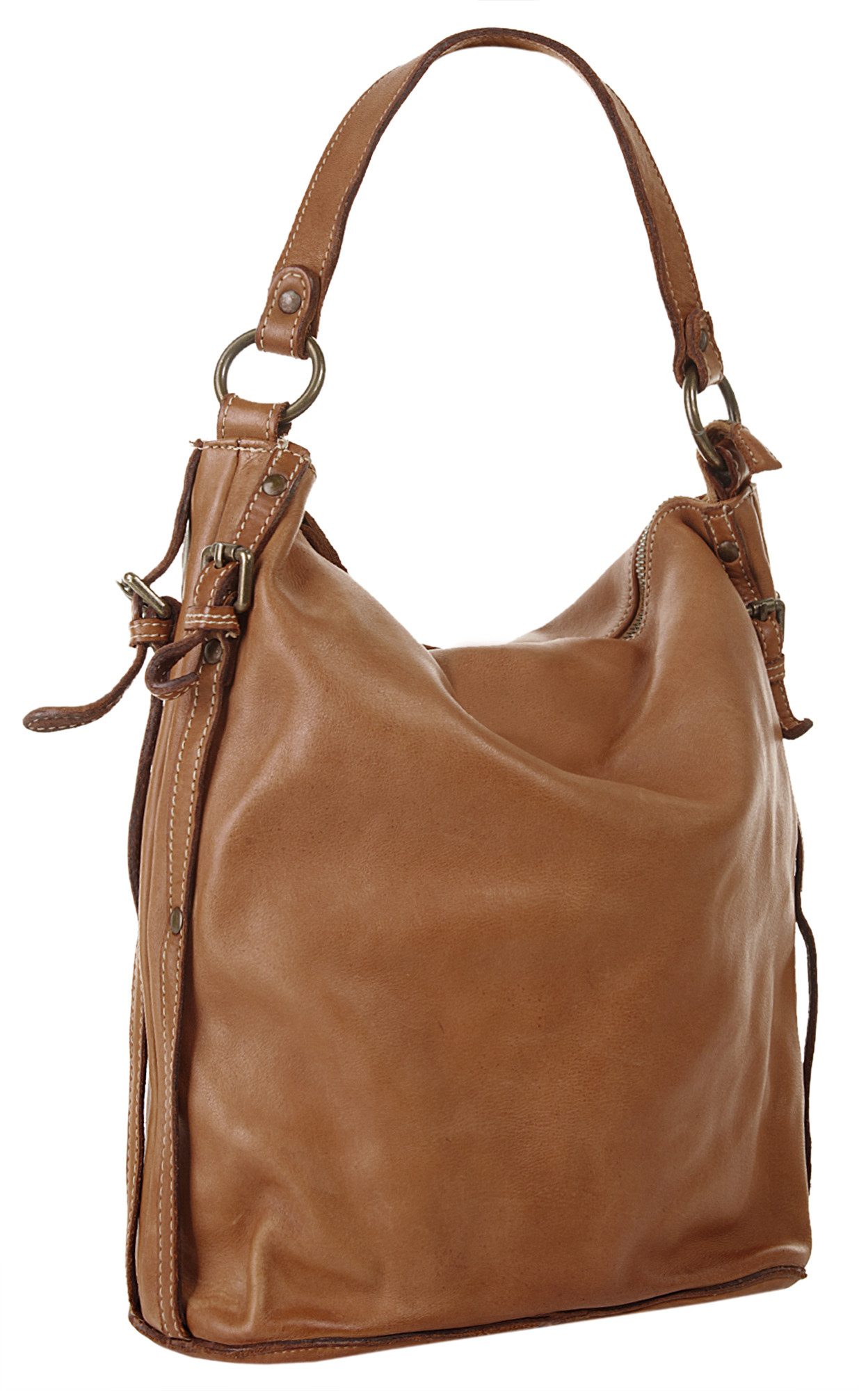 Cluty Schoudertas echt leer, made in italy