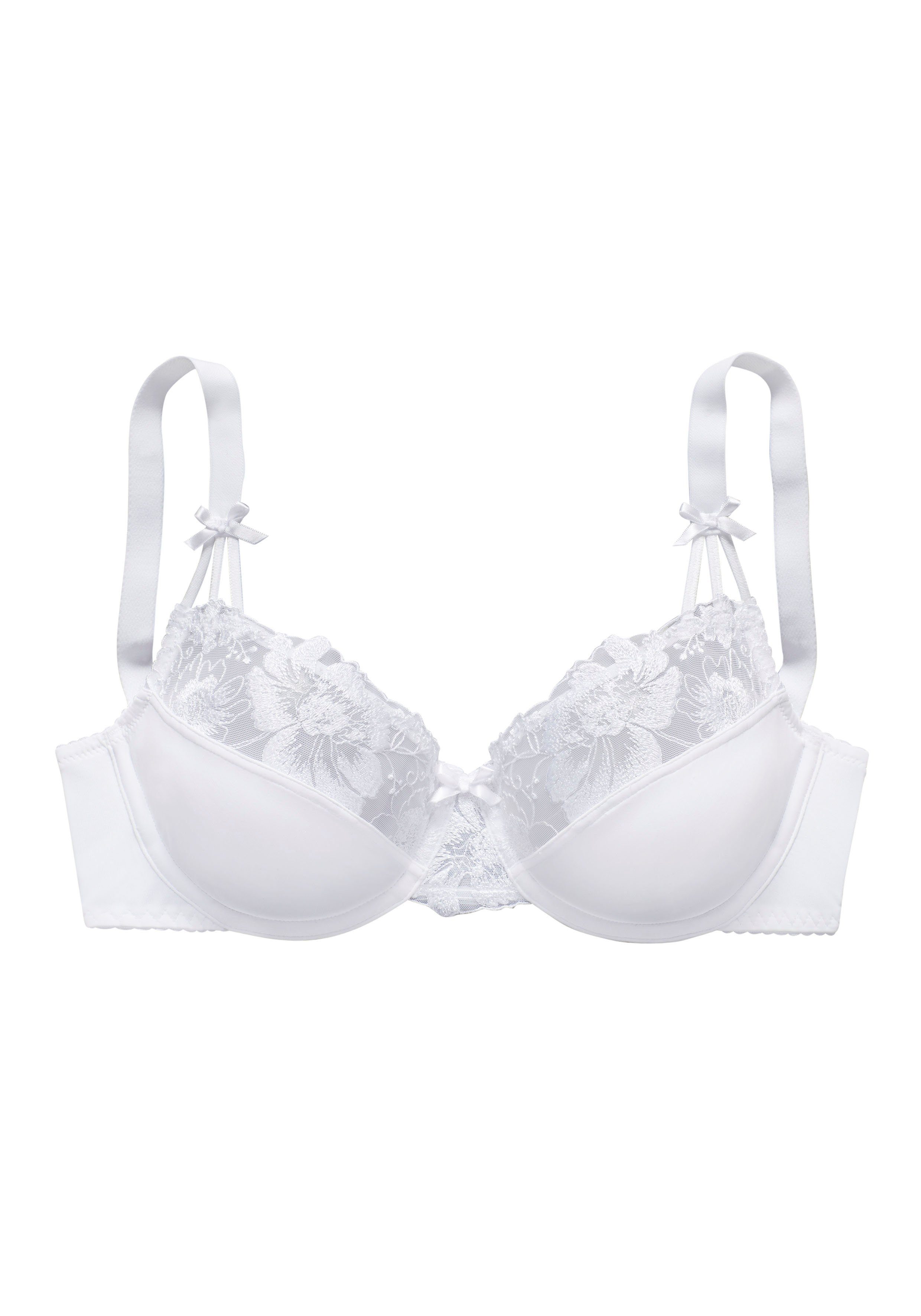 Nuance Beugel-bh met elegante geborduurde kant en mooie decoratieve bandjes, lingerie