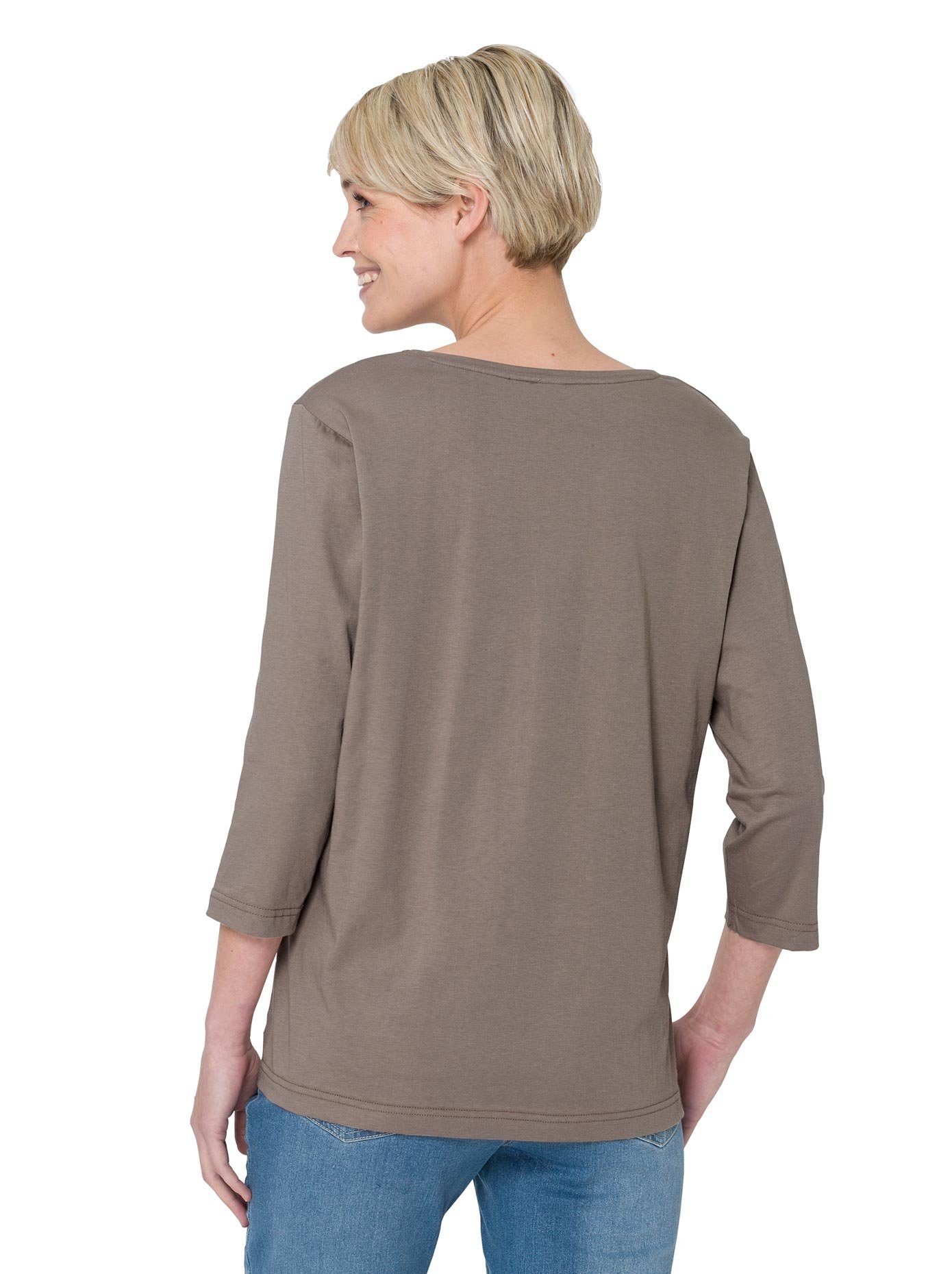 Classic Basics Shirt met 3/4 mouwen Shirt (1-delig)